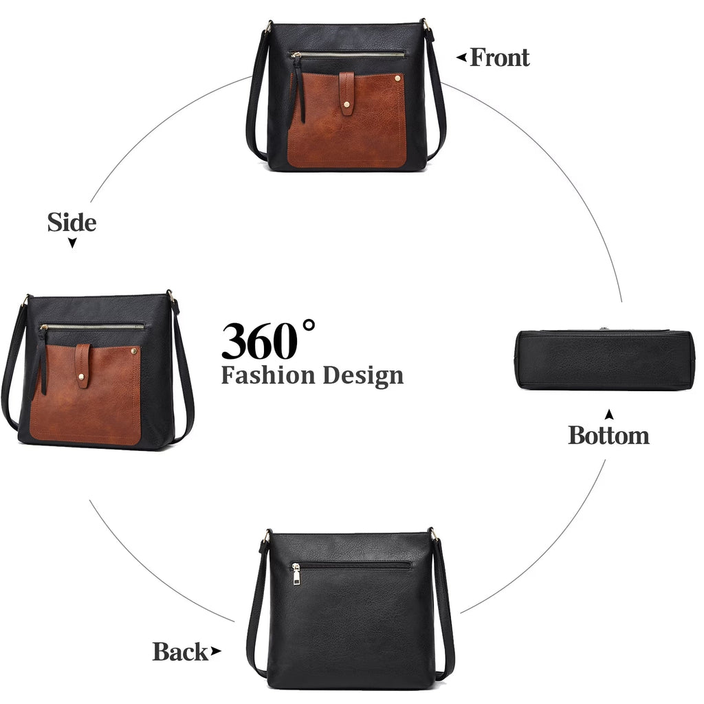 Hobo Bags for Women Large Leather Purses and Handbags Crossbody Tote Shoulder Bag with Side Pockets Adjustable Strap - thewrightstore