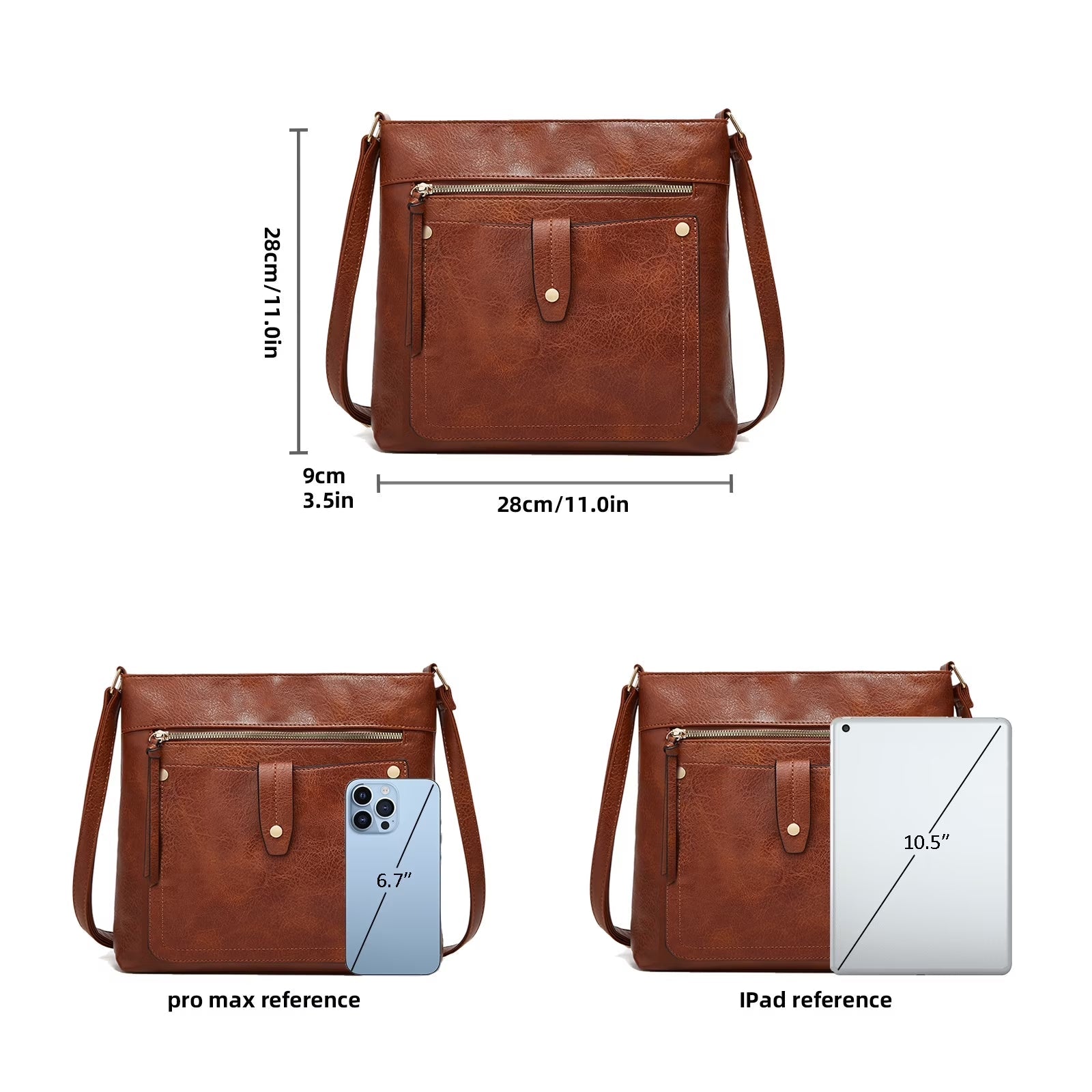 Hobo Bags for Women Large Leather Purses and Handbags Crossbody Tote Shoulder Bag with Side Pockets Adjustable Strap - thewrightstore