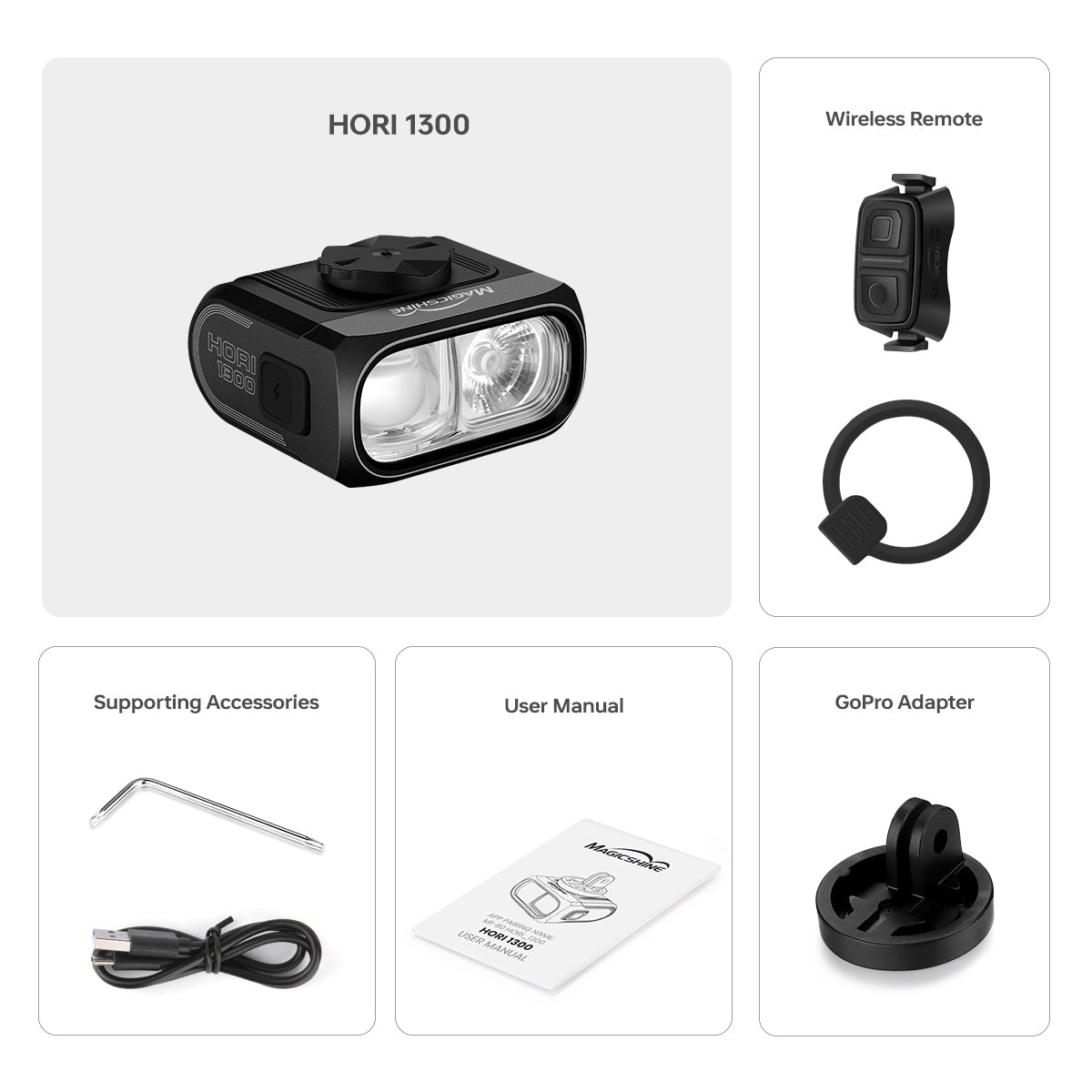 HORI 1300 DUAL MOUNTED BIKE LIGHT - thewrightstore