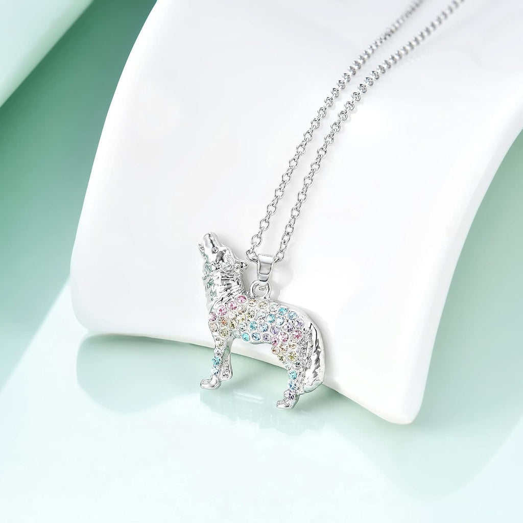 Horse Wolf Giraffe Dinosaur Necklace Gifts,Flamingo Elephant Sloth Llama Mermaid Necklaces Jewelry for Women - thewrightstore