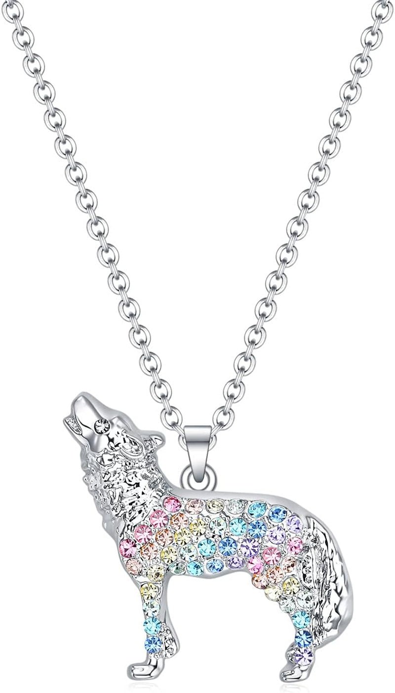 Horse Wolf Giraffe Dinosaur Necklace Gifts,Flamingo Elephant Sloth Llama Mermaid Necklaces Jewelry for Women - thewrightstore