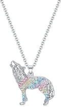 Horse Wolf Giraffe Dinosaur Necklace Gifts,Flamingo Elephant Sloth Llama Mermaid Necklaces Jewelry for Women - thewrightstore