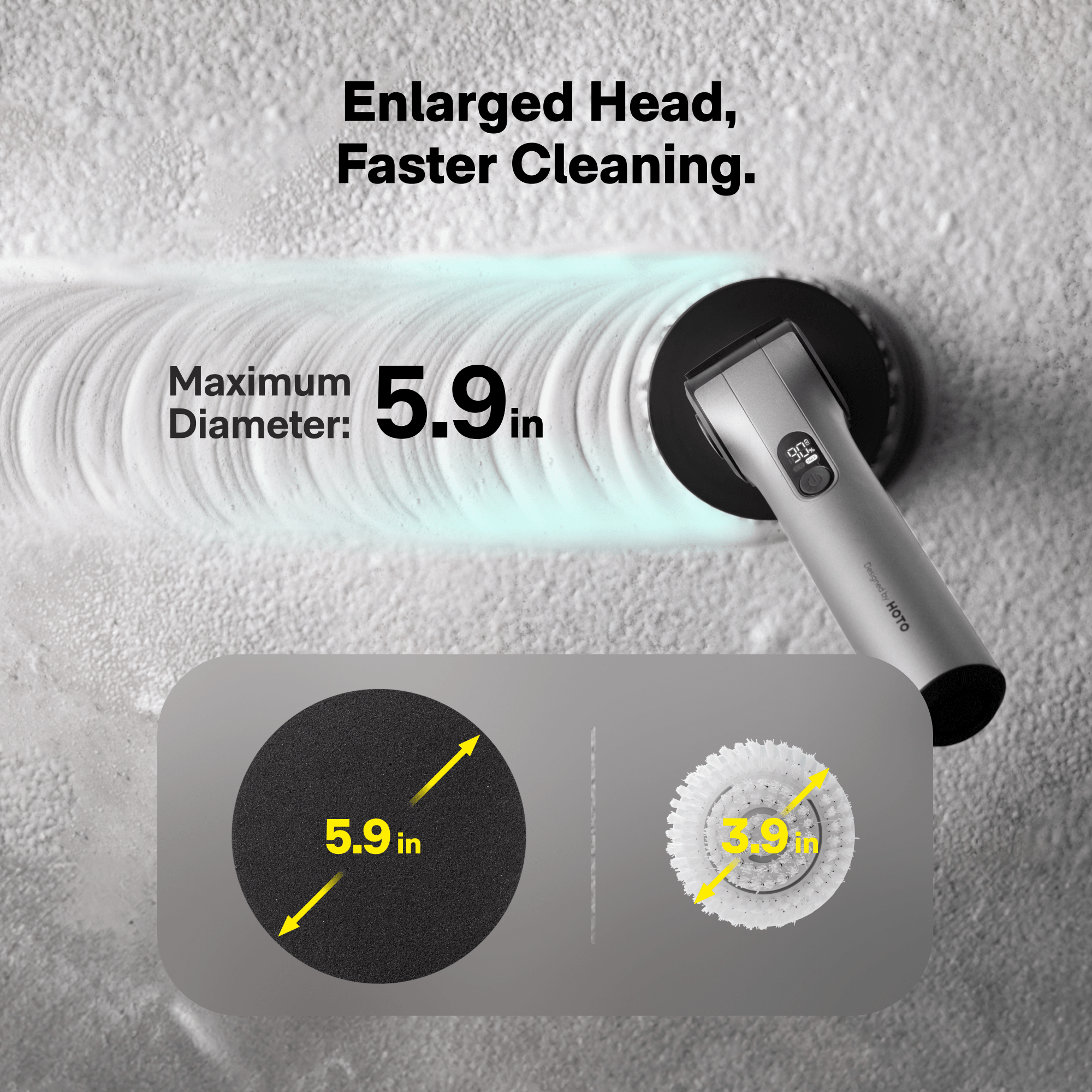 HOTO Flexi™ Cordless Spin Scrubber - thewrightstore