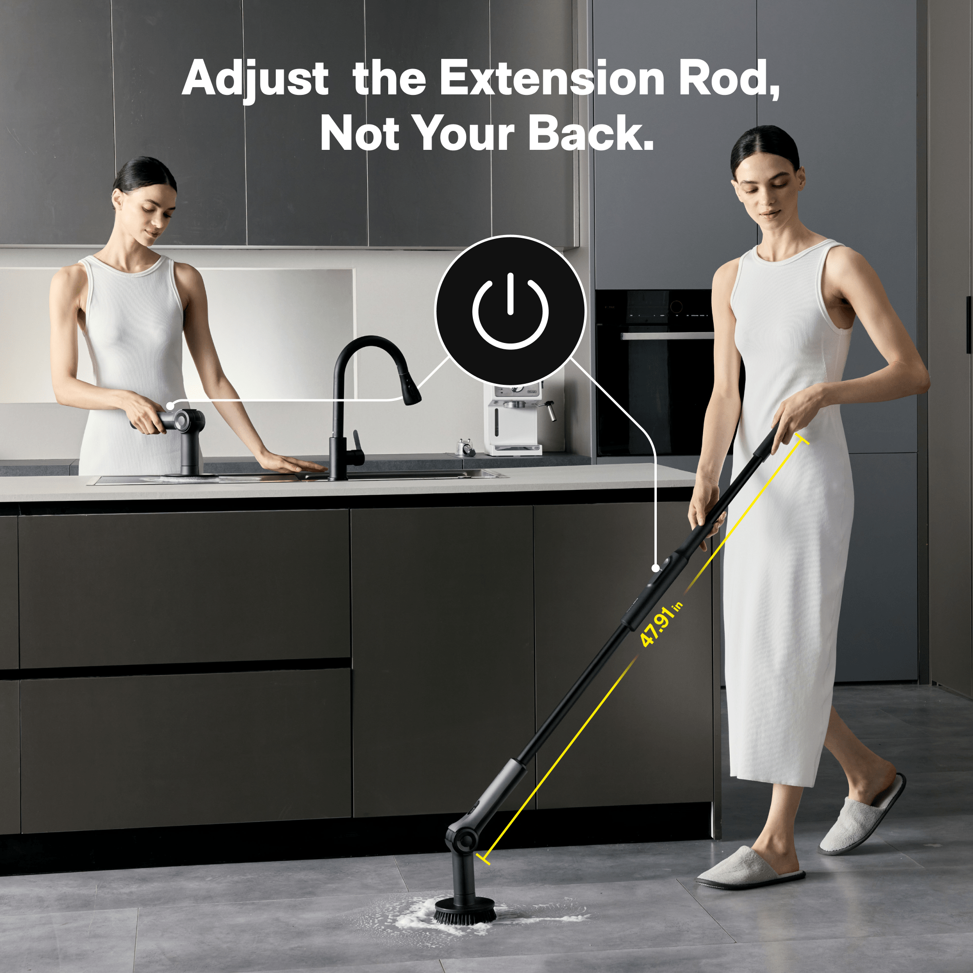 HOTO Flexi™ Cordless Spin Scrubber - thewrightstore