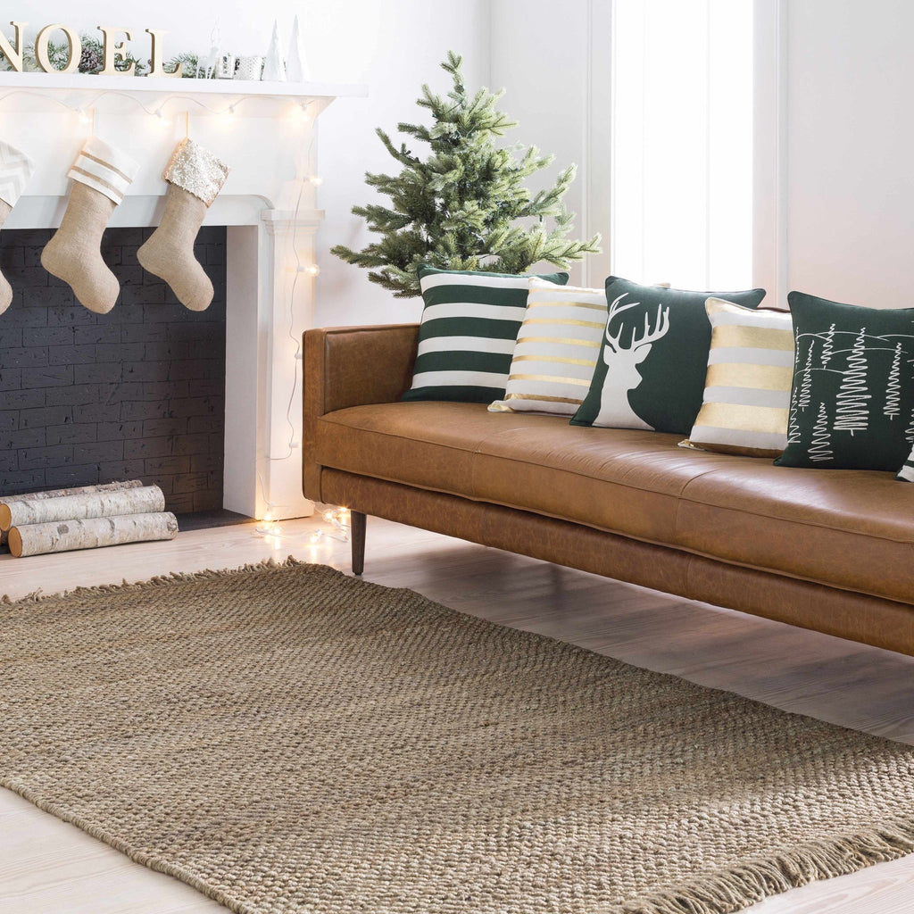 Hovland Hand Woven Natural Jute Rag Rug - Clearance - thewrightstore