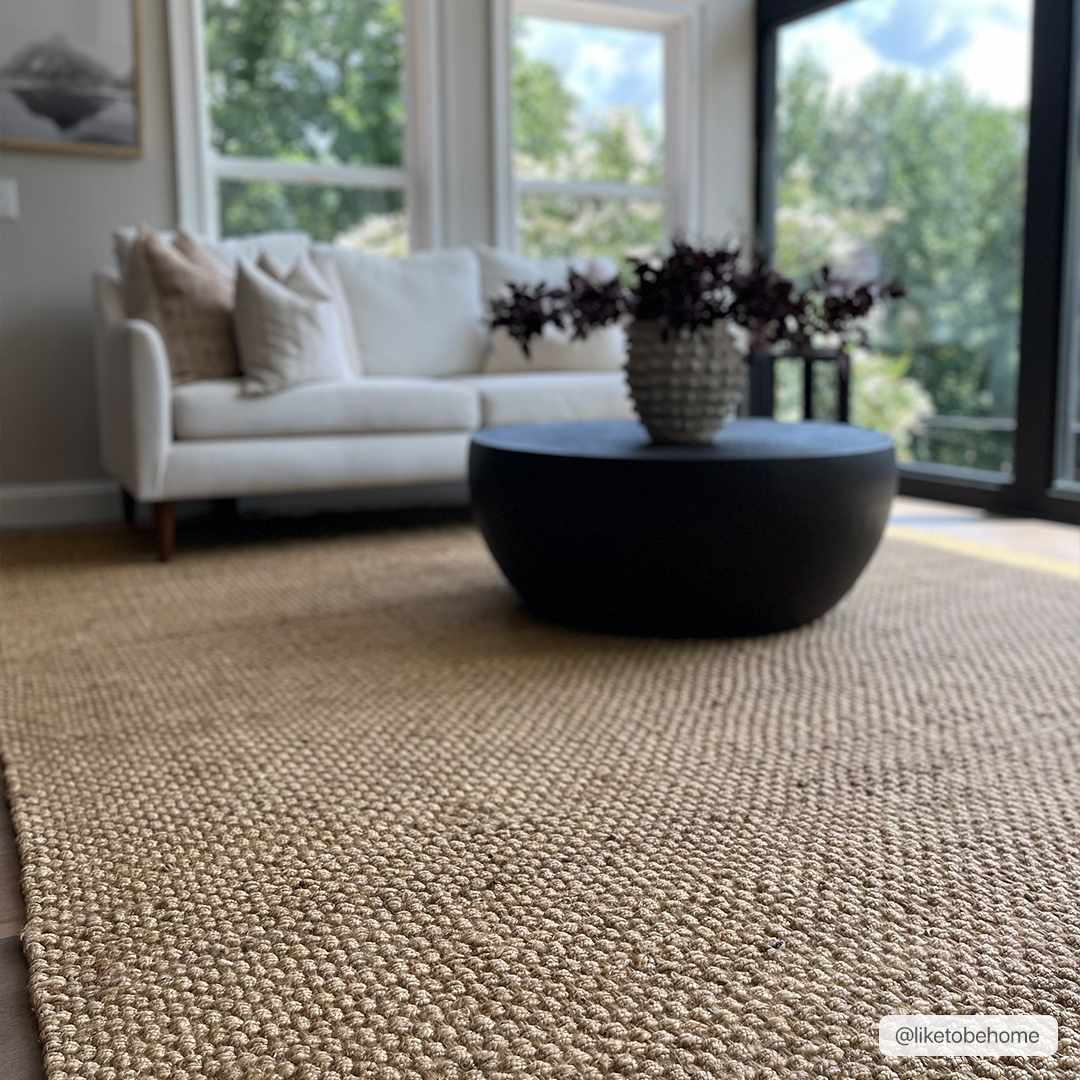 Hovland Hand Woven Natural Jute Rag Rug - Clearance - thewrightstore