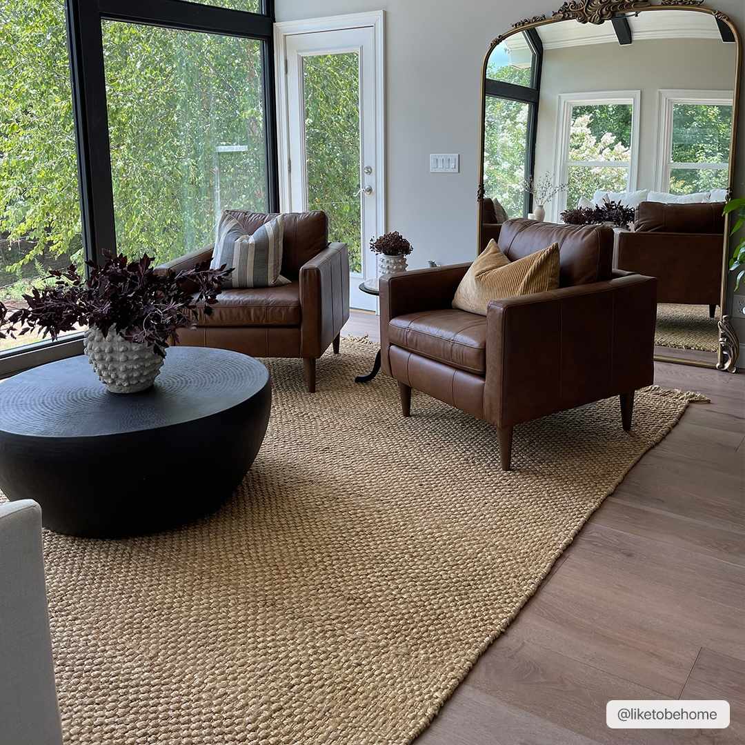 Hovland Hand Woven Natural Jute Rag Rug - Clearance - thewrightstore