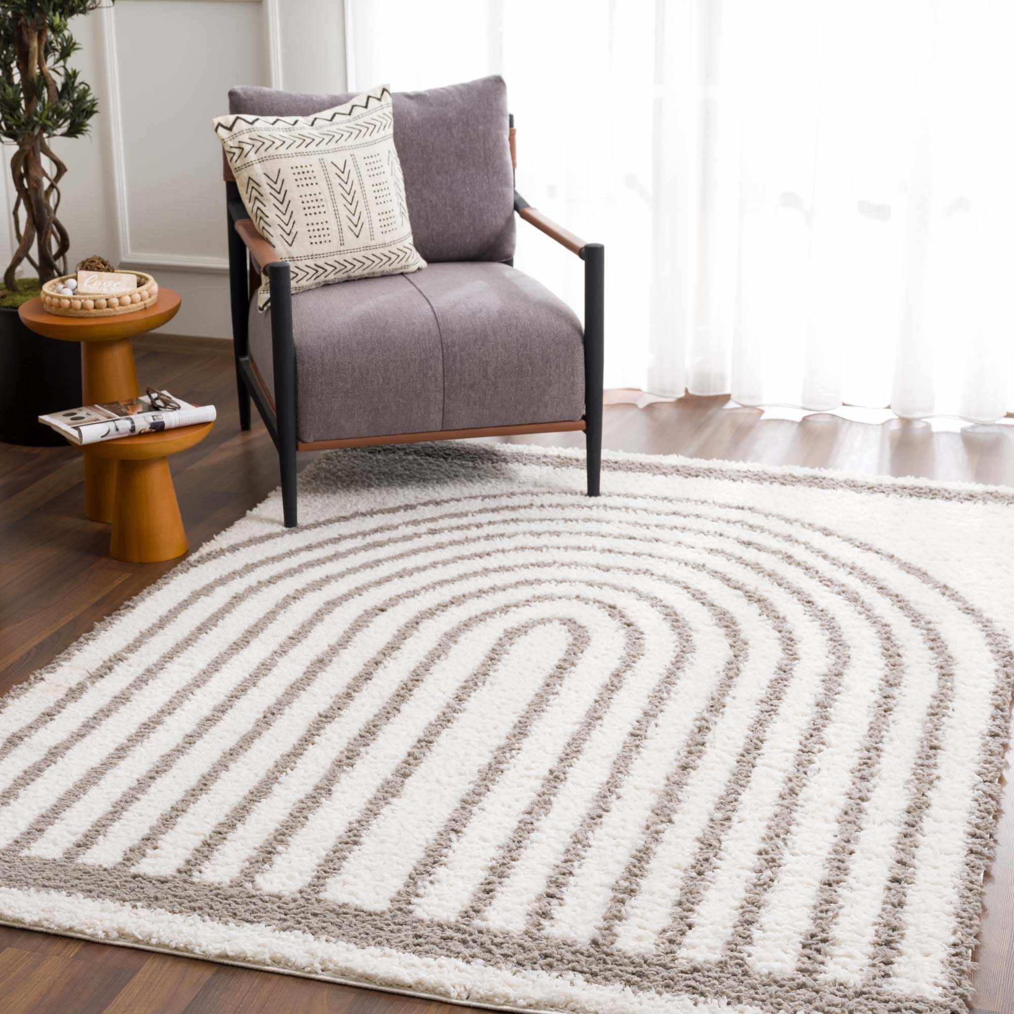 Jola Taupe Area Rug - Clearance - thewrightstore