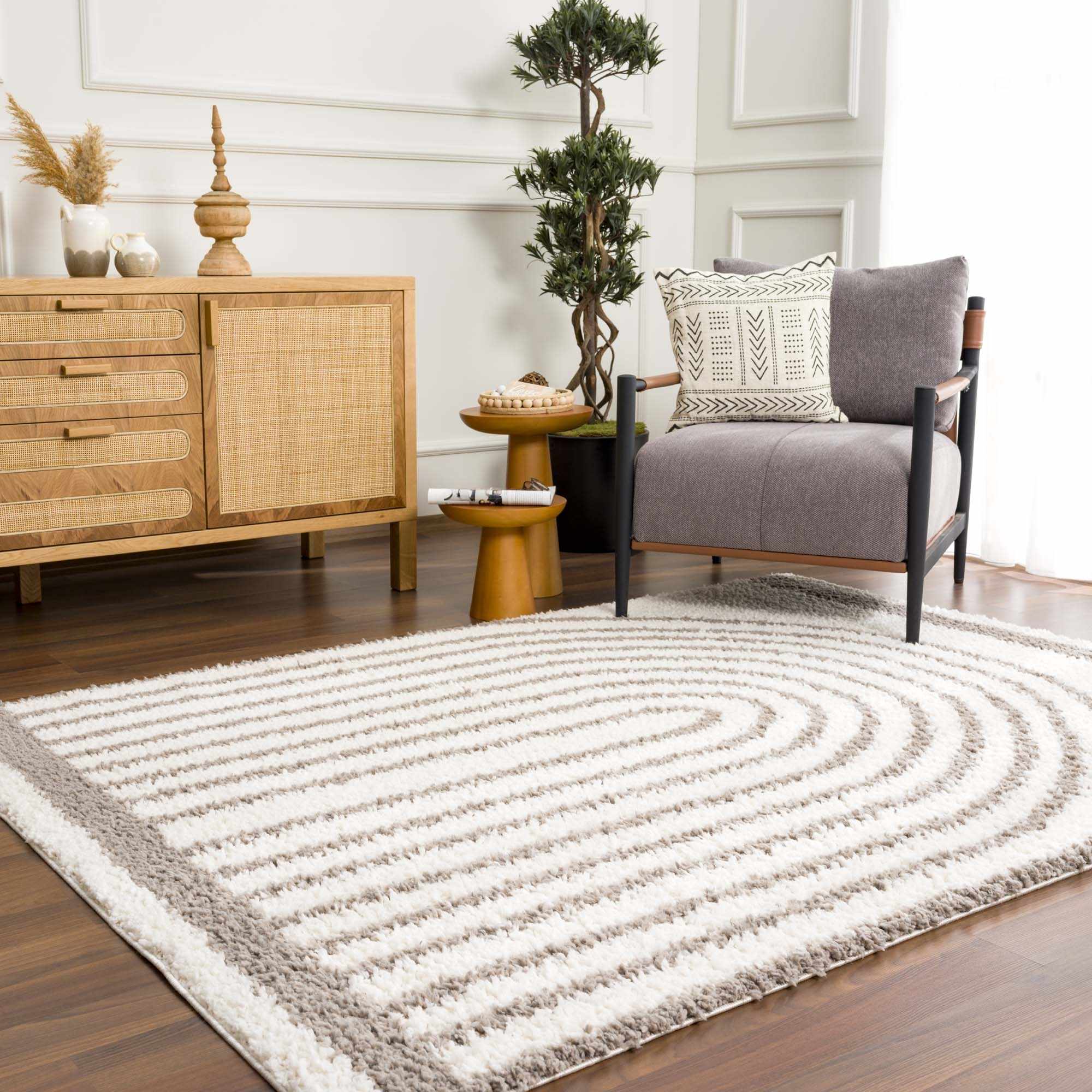 Jola Taupe Area Rug - Clearance - thewrightstore
