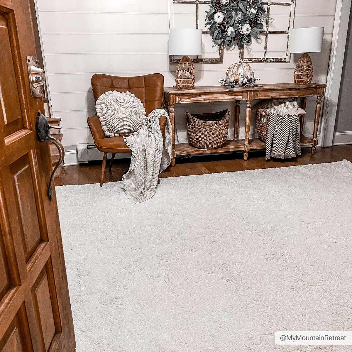Judy White Washable Area Rug - Clearance - thewrightstore