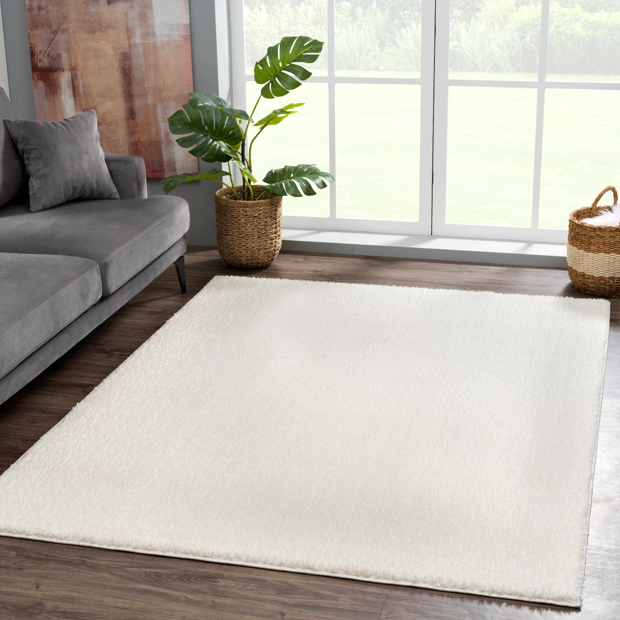 Judy White Washable Area Rug - Clearance - thewrightstore