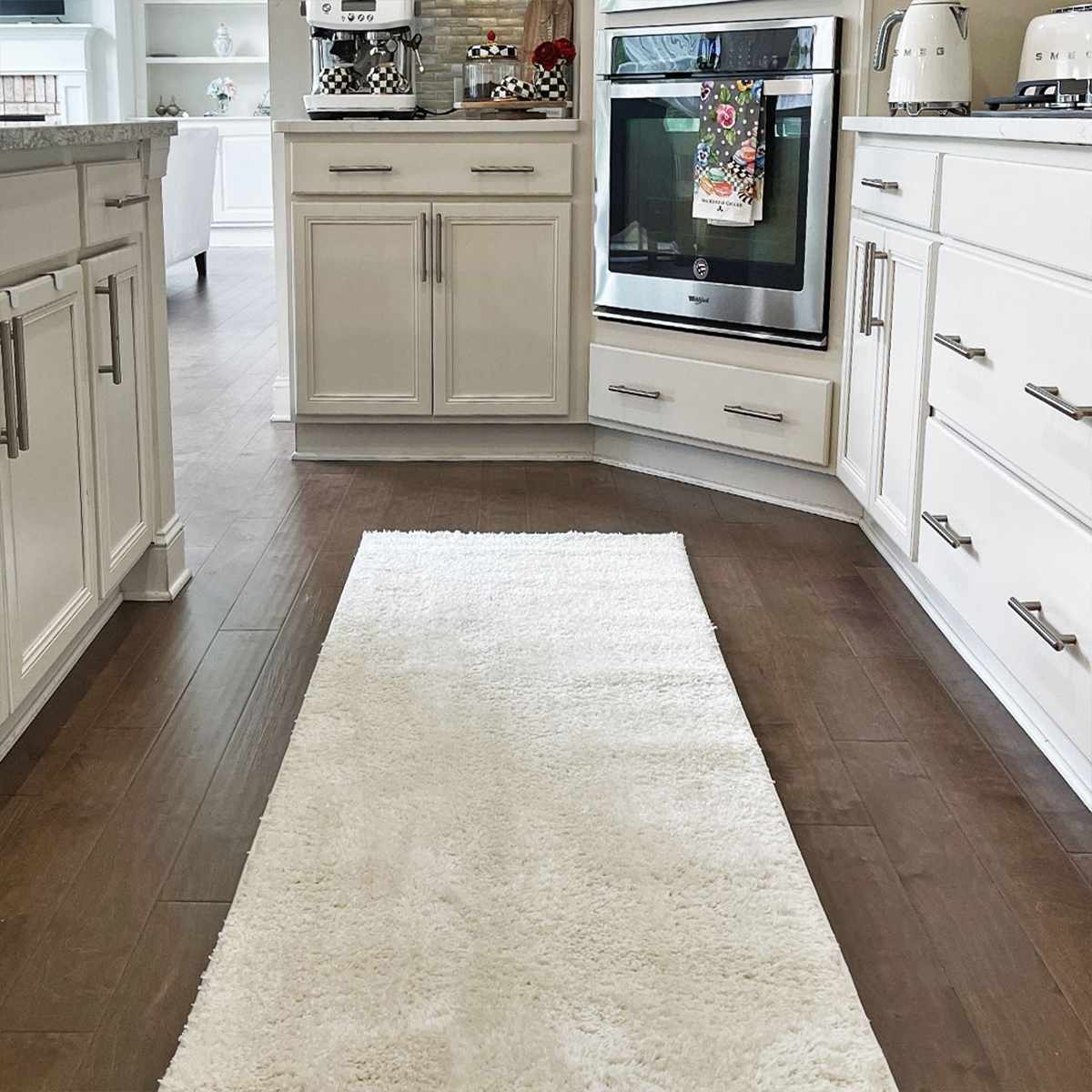 Judy White Washable Area Rug - Clearance - thewrightstore