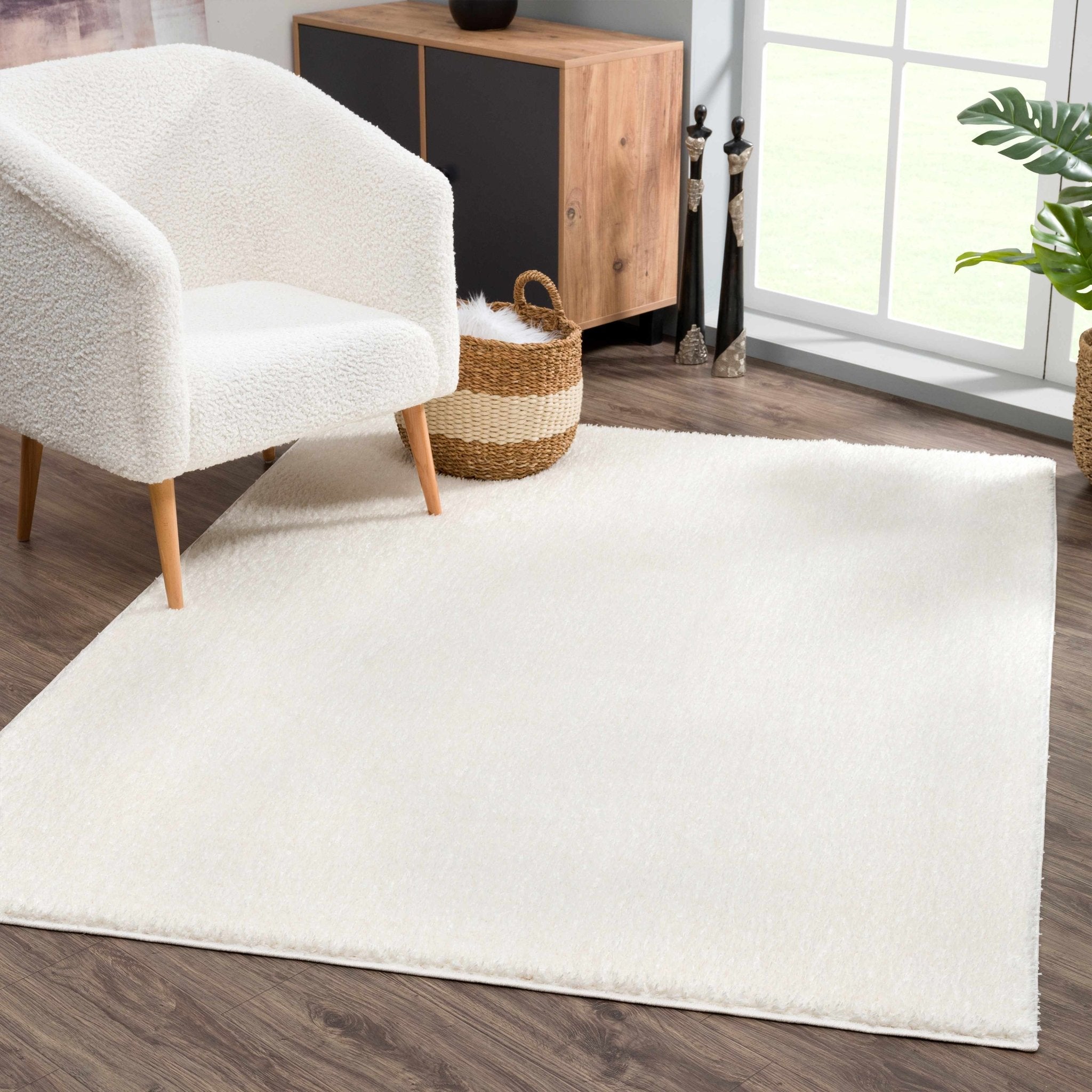 Judy White Washable Area Rug - Clearance - thewrightstore