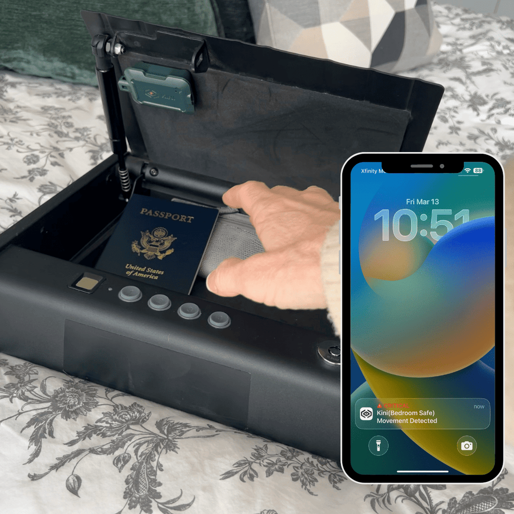 Kini SafeAlert - Wi - Fi Tamper Alert Device with Real - Time SMS, Email & Push Notifications - thewrightstore
