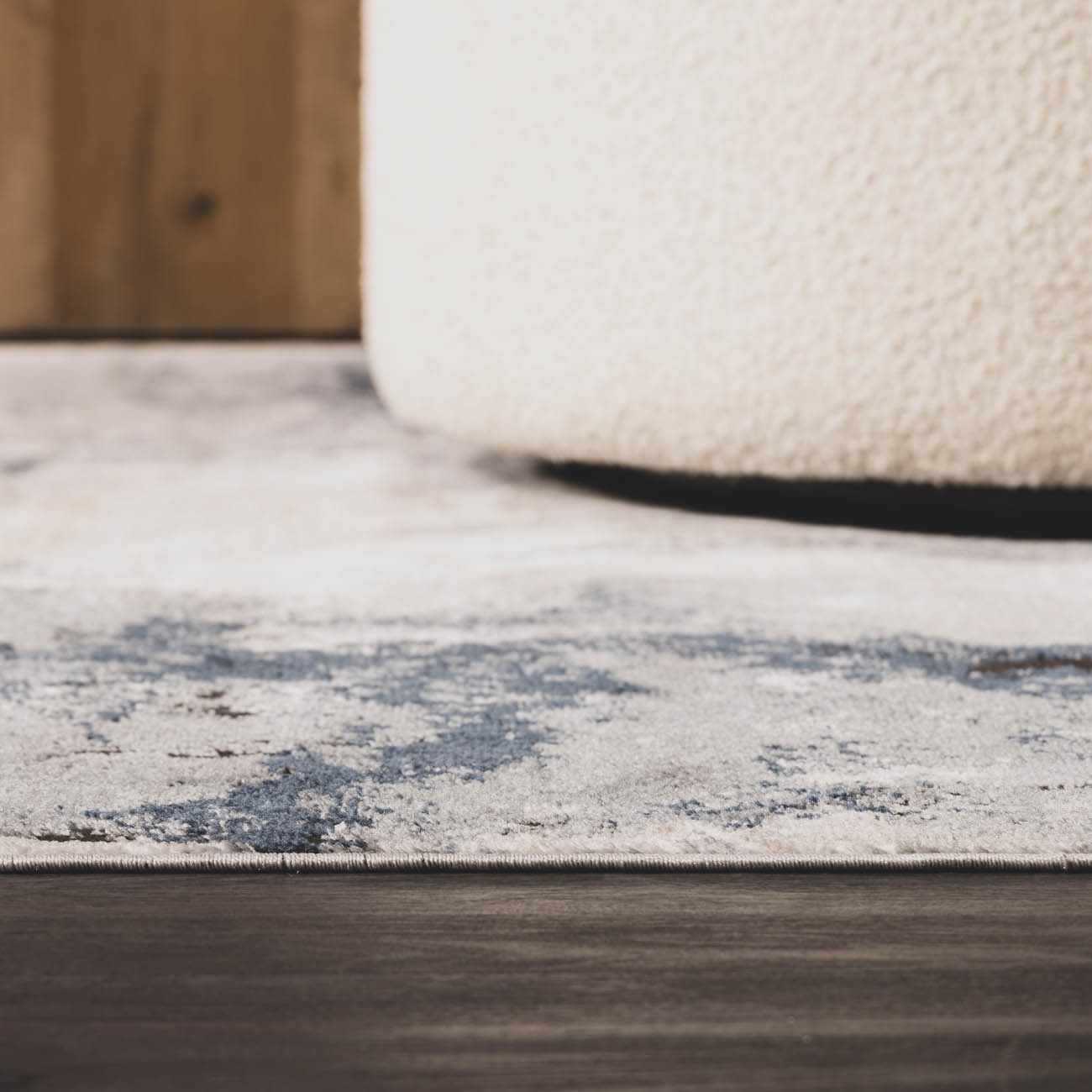 Kirkland Dark Blue Marble Rug - thewrightstore