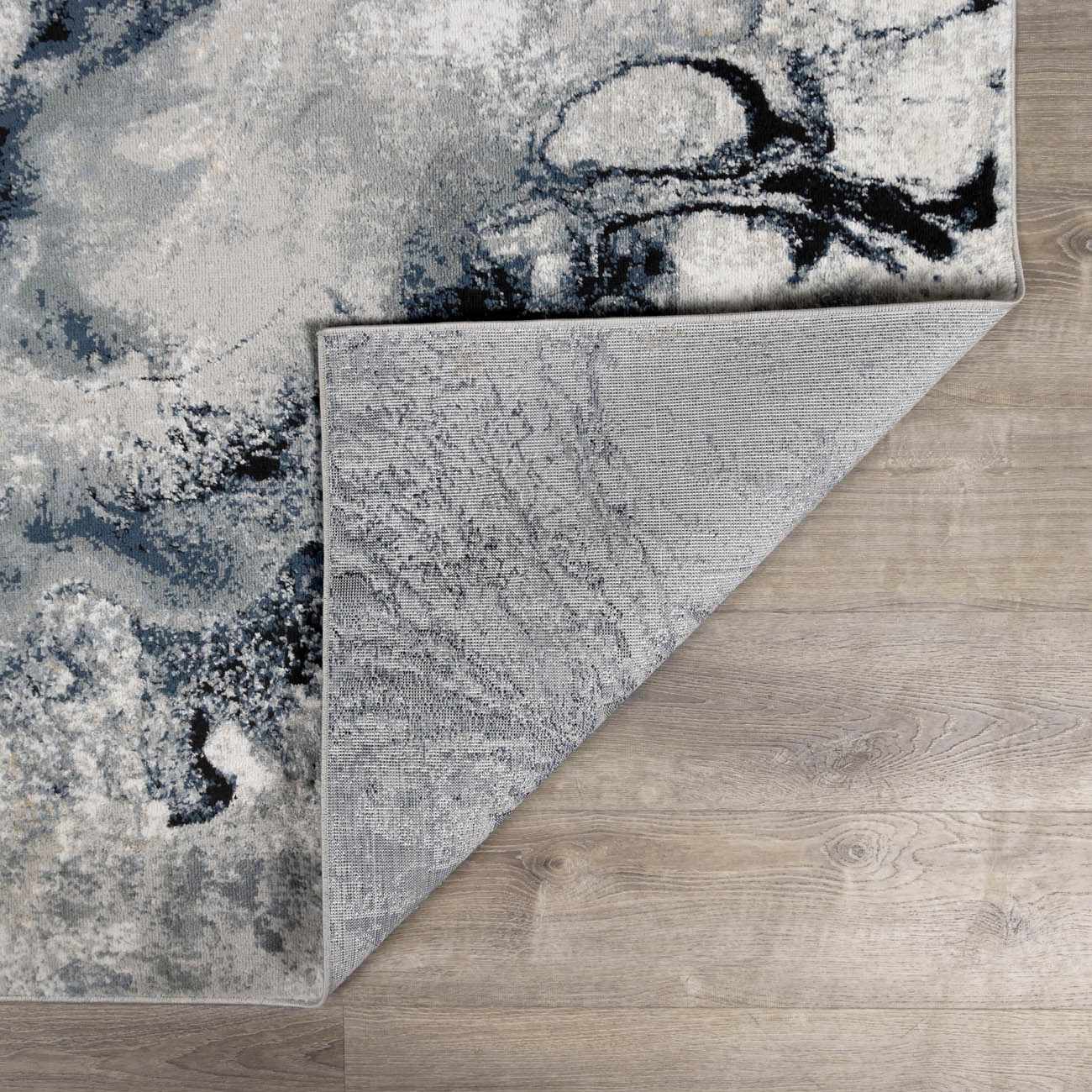 Kirkland Dark Blue Marble Rug - thewrightstore