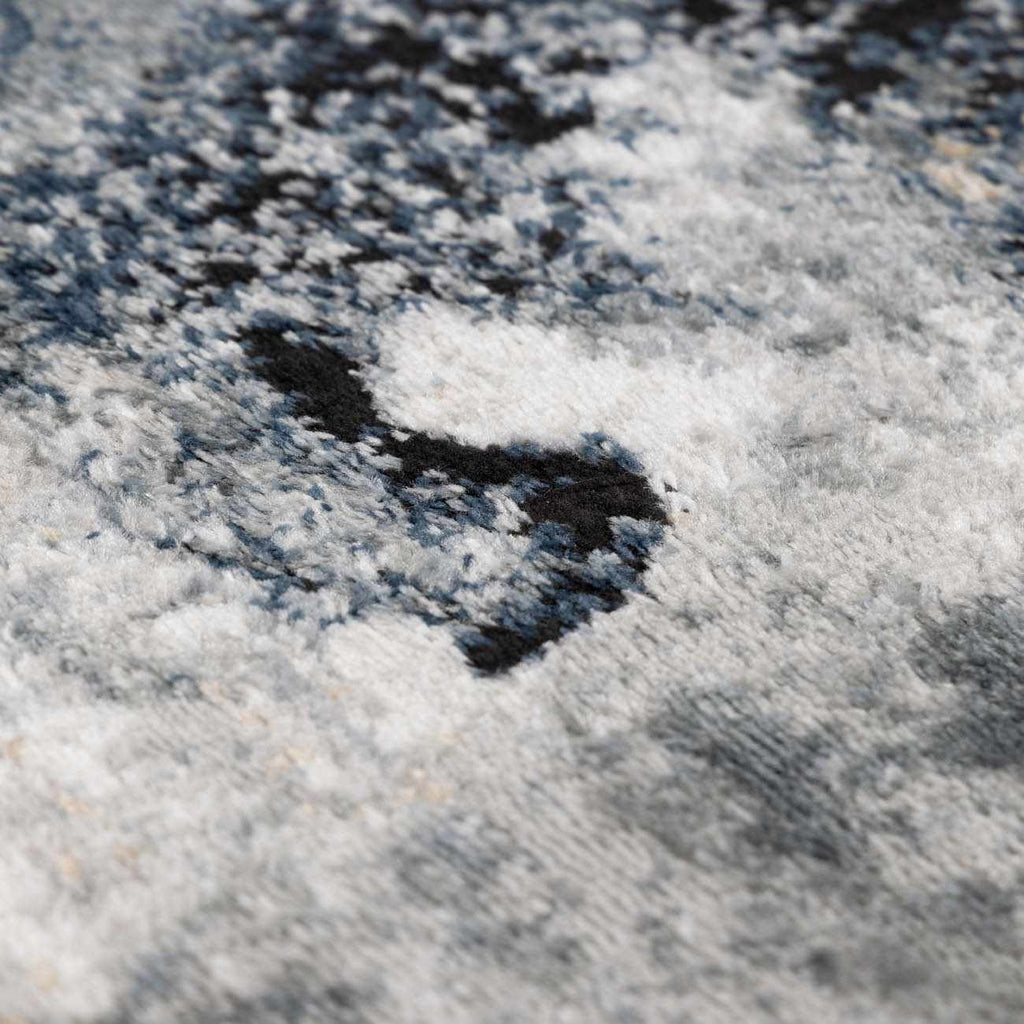 Kirkland Dark Blue Marble Rug - thewrightstore