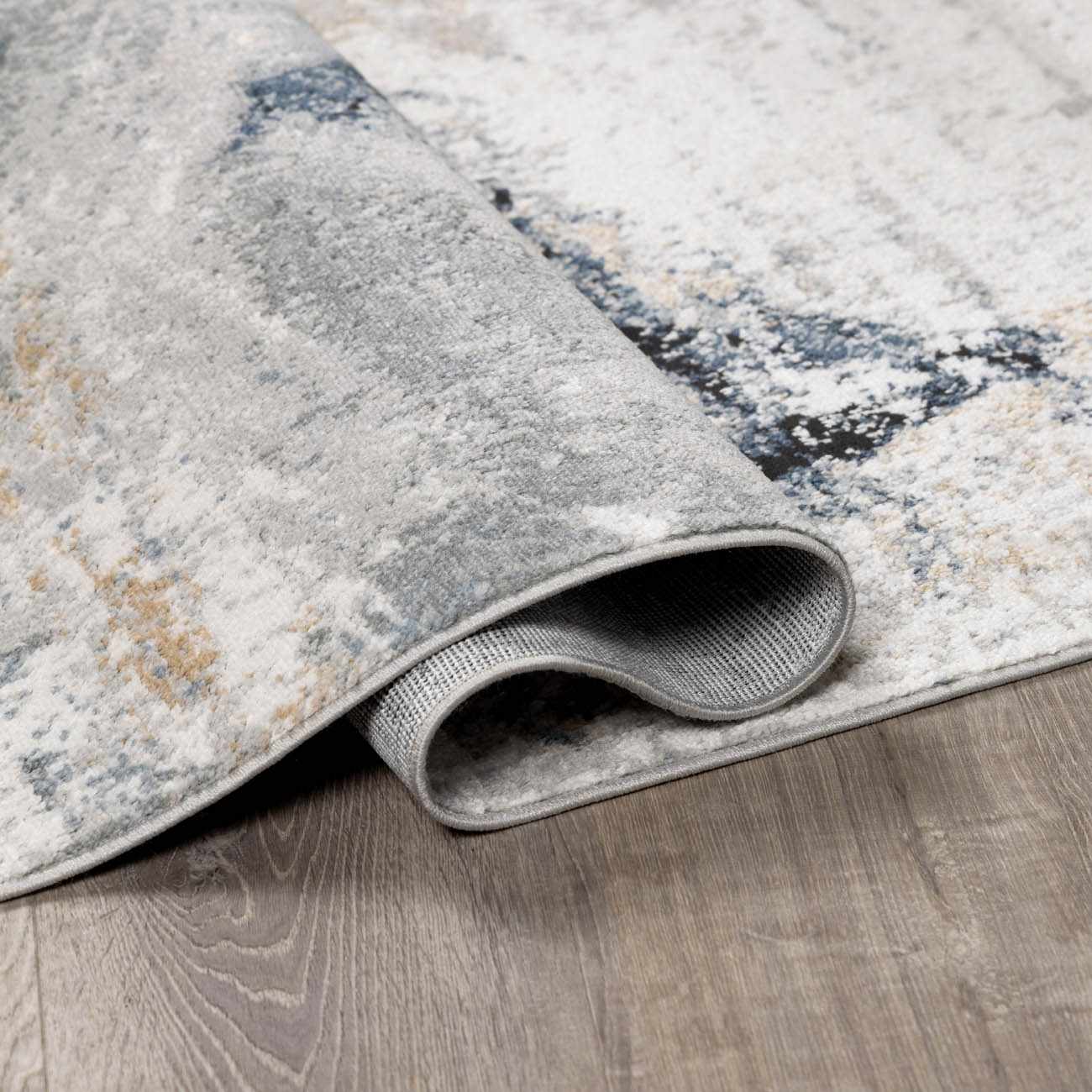 Kirkland Dark Blue Marble Rug - thewrightstore