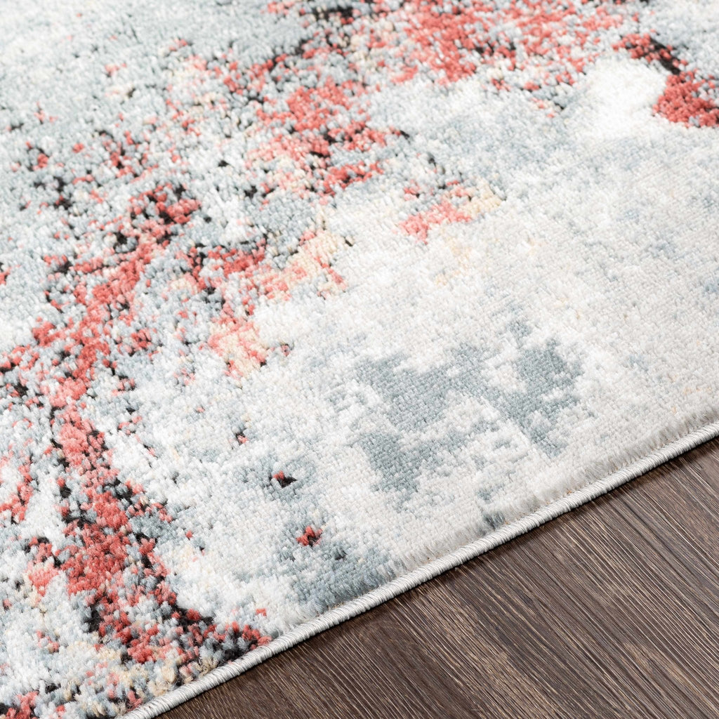 Kirkland Silver - Red Marble Rug - thewrightstore