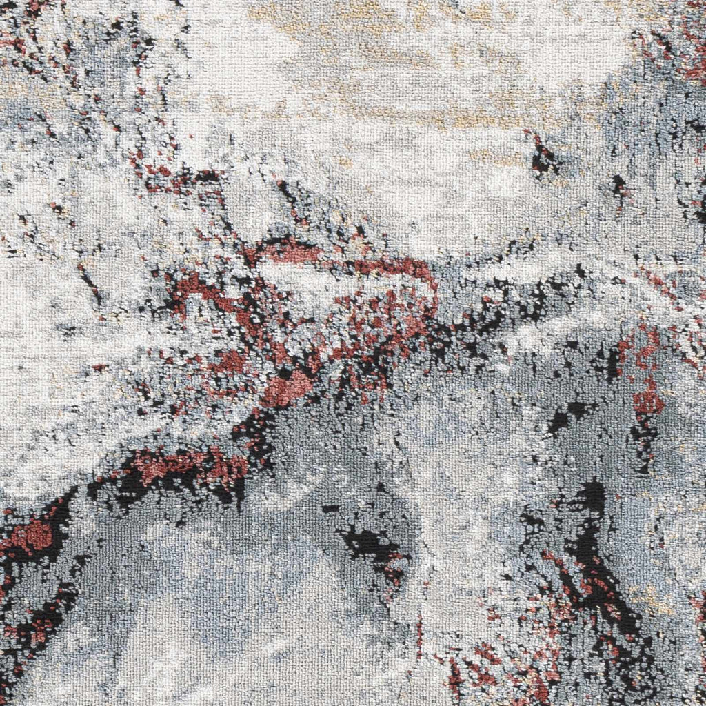 Kirkland Silver - Red Marble Rug - thewrightstore