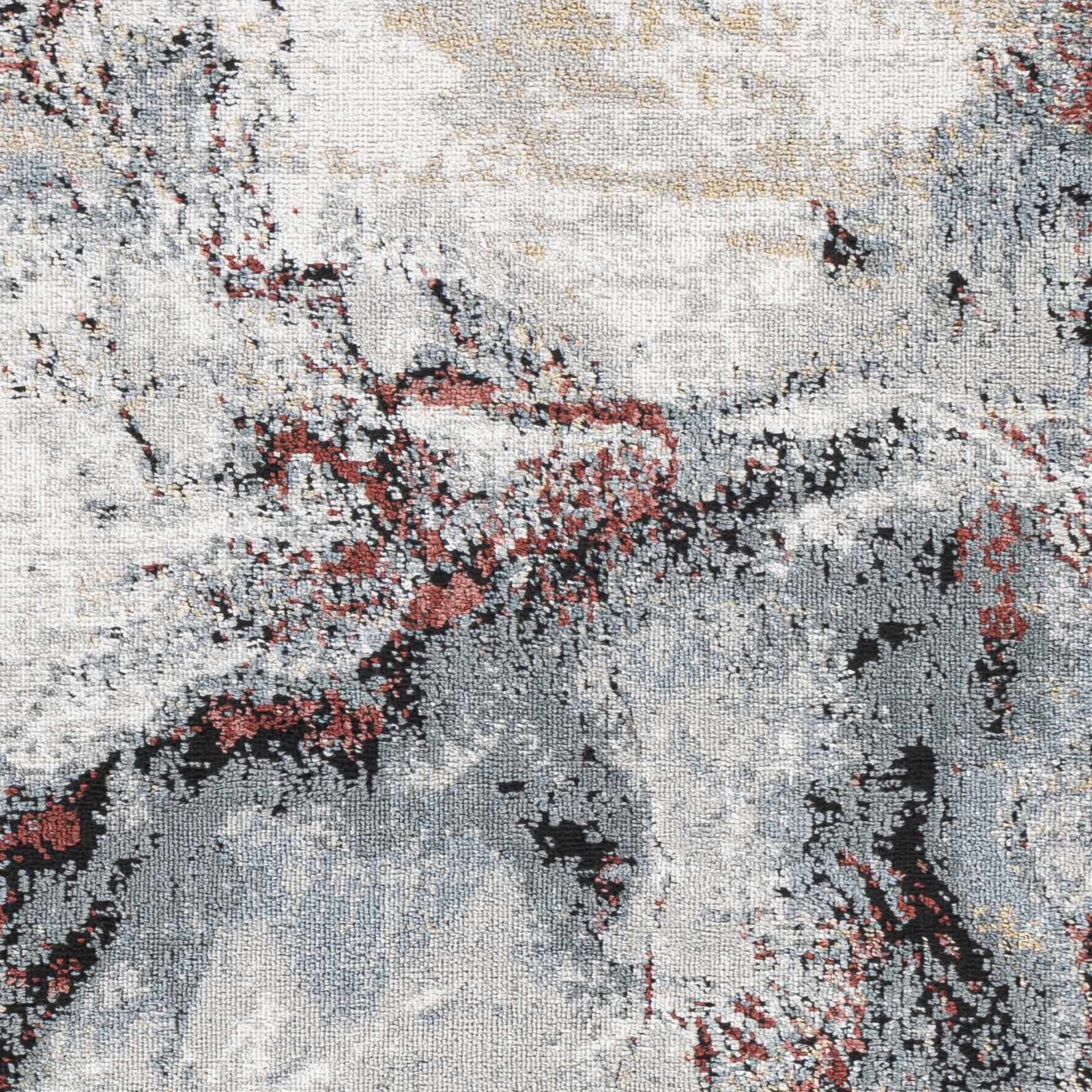 Kirkland Silver - Red Marble Rug - thewrightstore