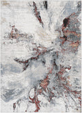 Kirkland Silver - Red Marble Rug - thewrightstore