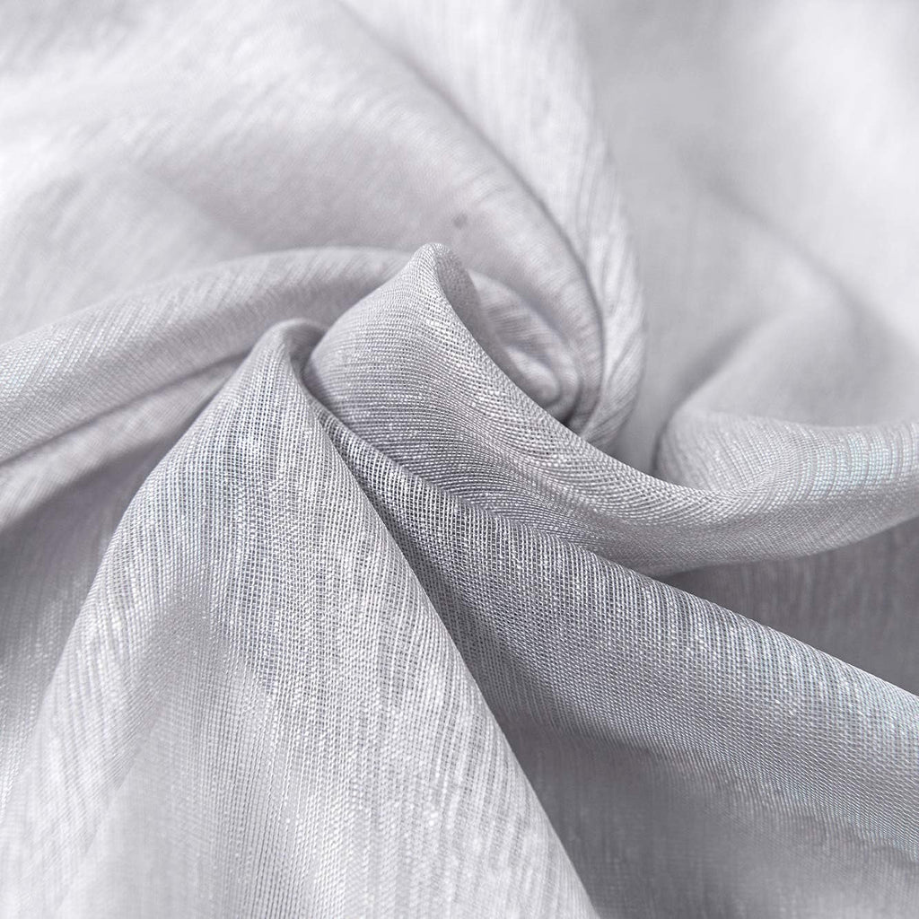 KOUFALL Luxury Silver Sheer Curtains, Light Grey Grommet Drapes for Living Room and Bedroom, 52 x 84 Inches, Set of 2 Panels - thewrightstore