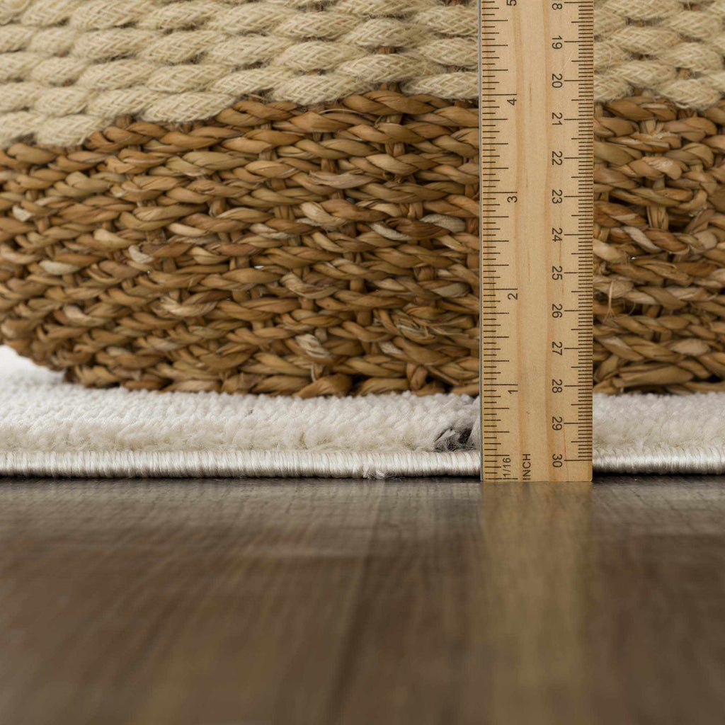 Koume Beige Maze Area Rug - thewrightstore