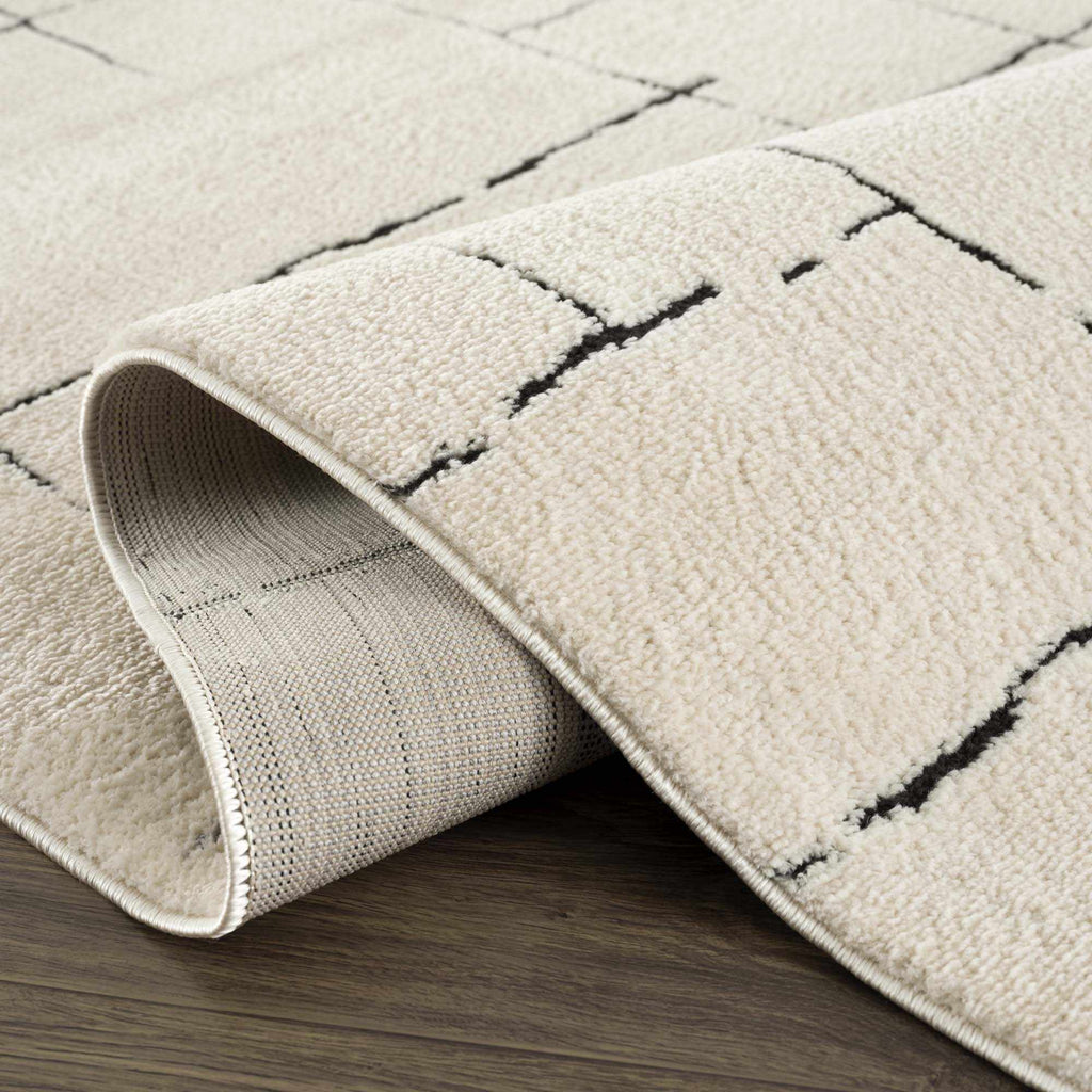 Koume Beige Maze Area Rug - thewrightstore