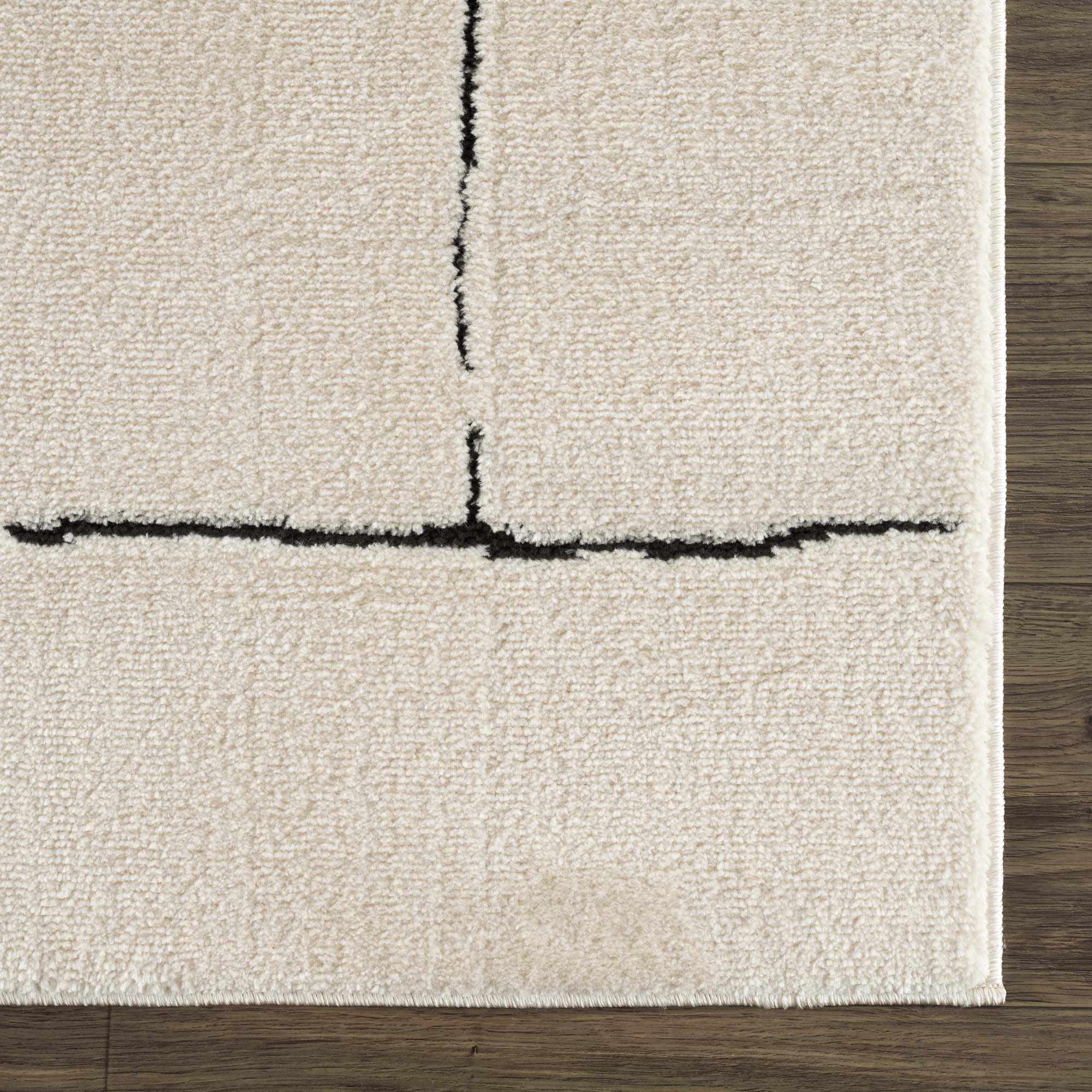 Koume Beige Maze Area Rug - thewrightstore