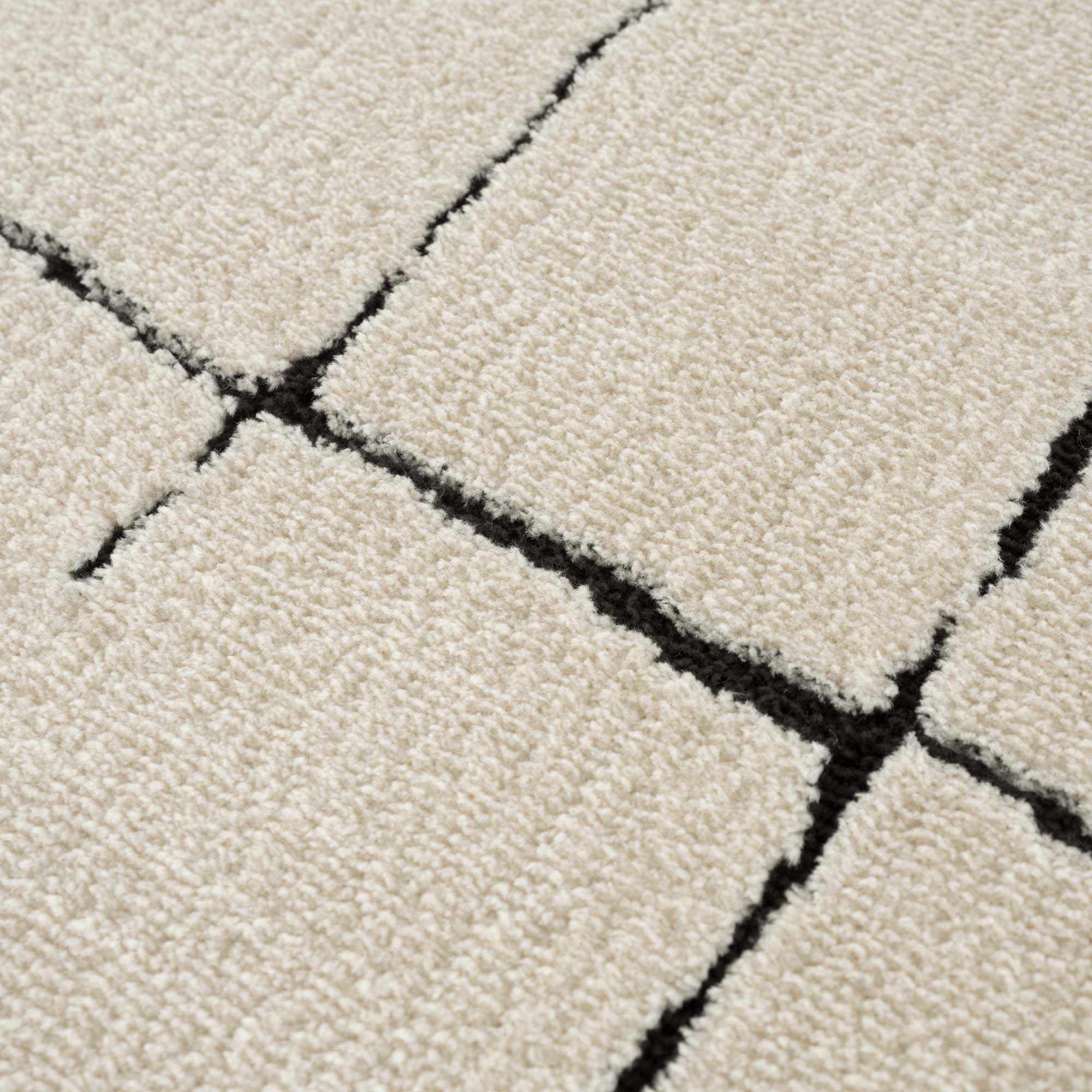 Koume Beige Maze Area Rug - thewrightstore