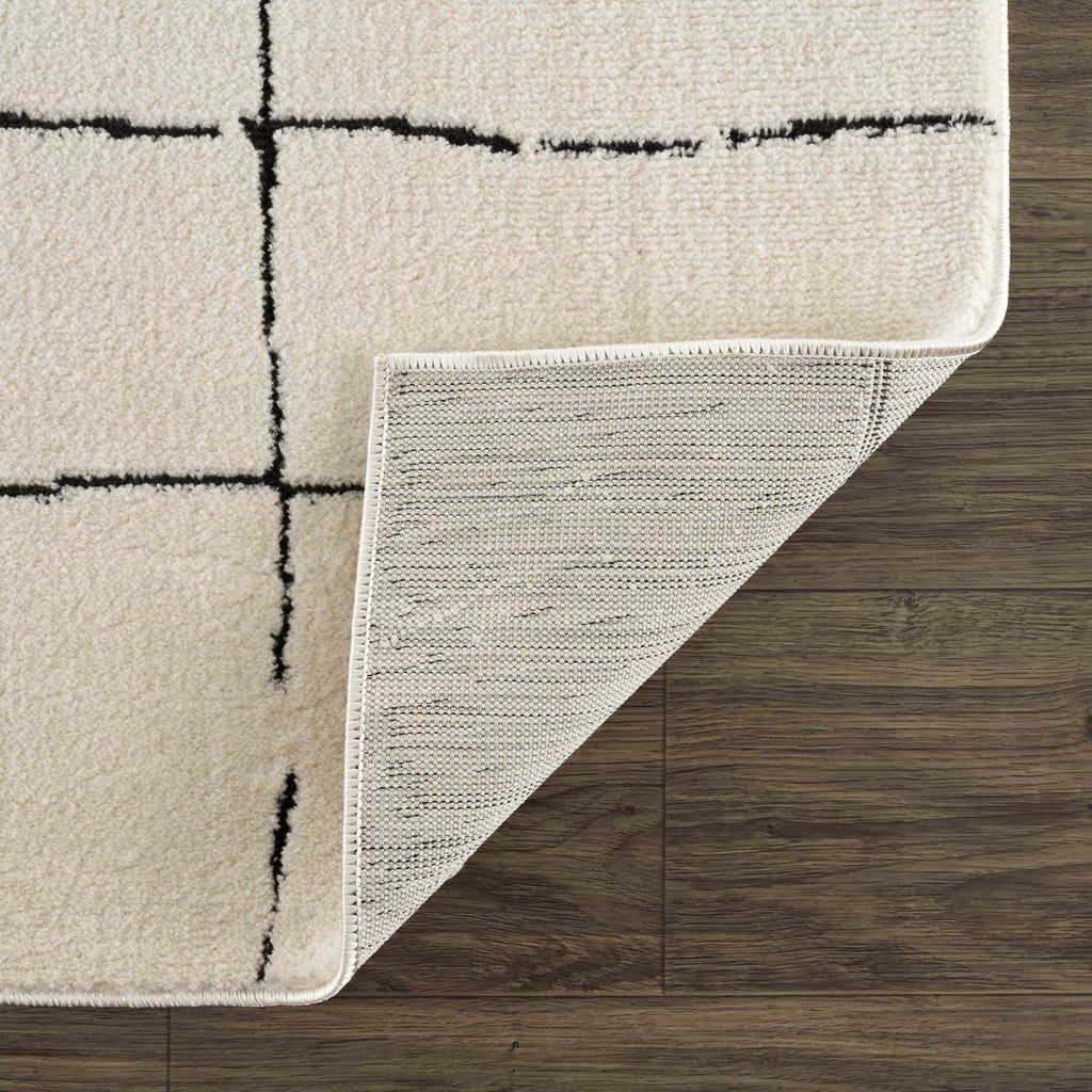 Koume Beige Maze Area Rug - thewrightstore