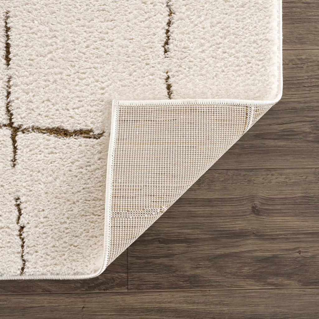 Koume Ivory & Brown Area Rug - thewrightstore