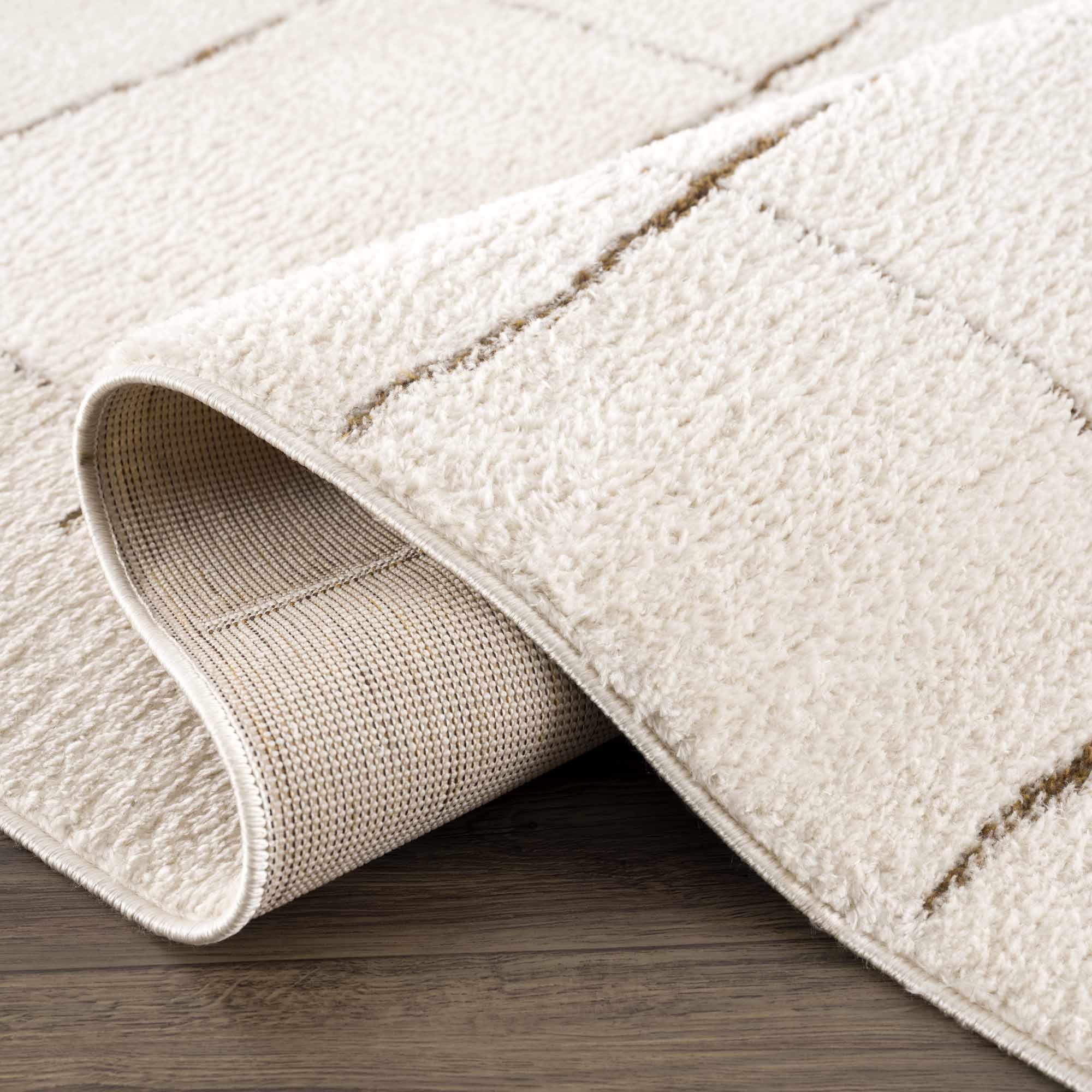 Koume Ivory & Brown Area Rug - thewrightstore