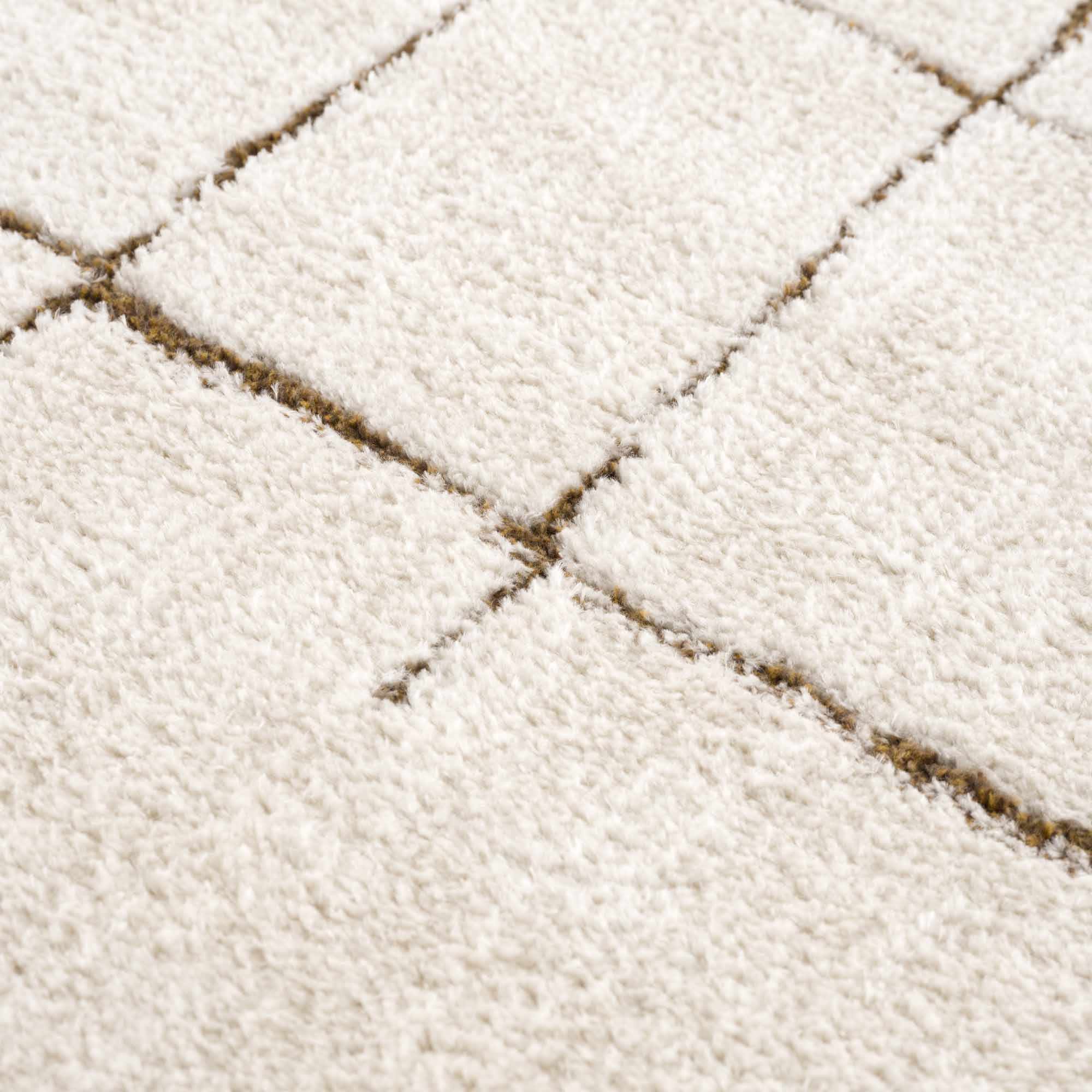 Koume Ivory & Brown Area Rug - thewrightstore