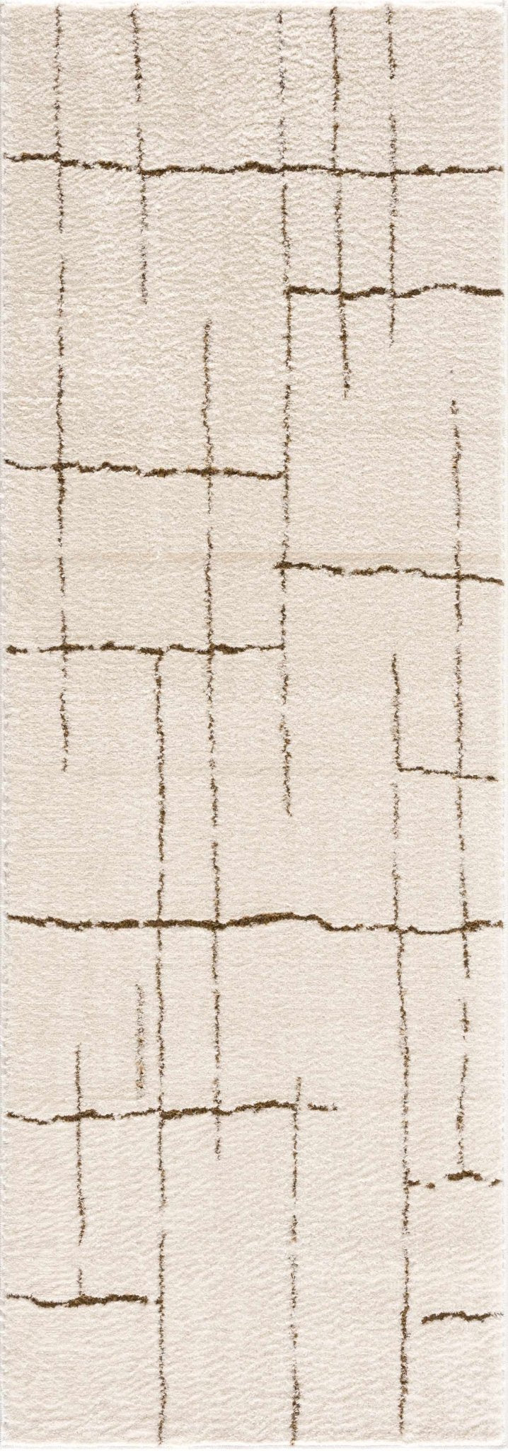 Koume Ivory & Brown Area Rug - thewrightstore