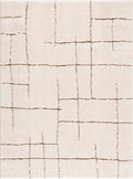 Koume Ivory & Brown Area Rug - thewrightstore