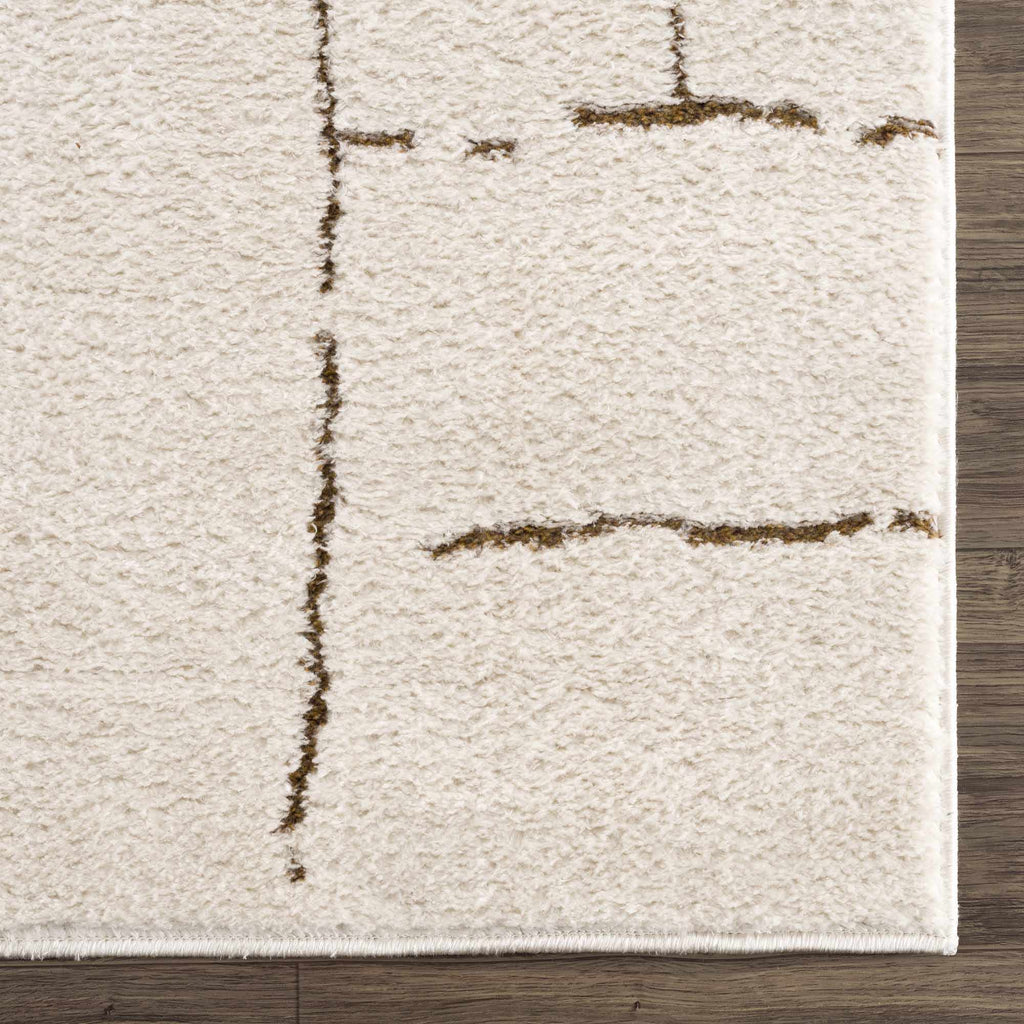 Koume Ivory & Brown Area Rug - thewrightstore