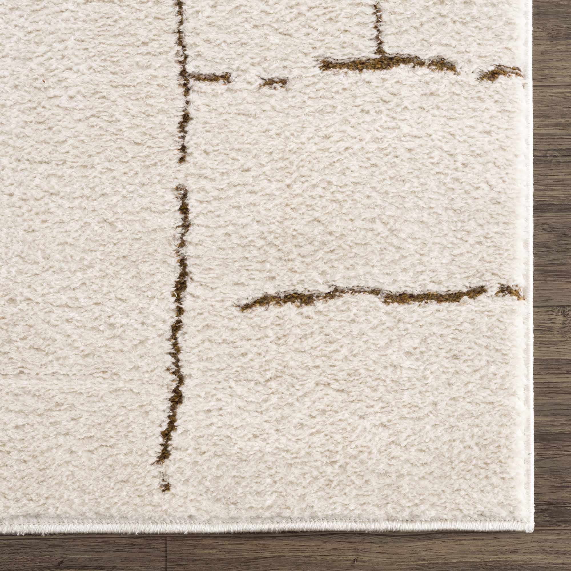 Koume Ivory & Brown Area Rug - thewrightstore