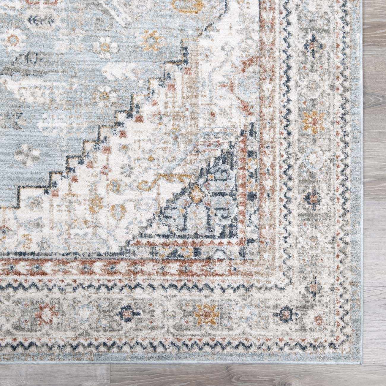 Kouta Gray Blue Area Rug - thewrightstore
