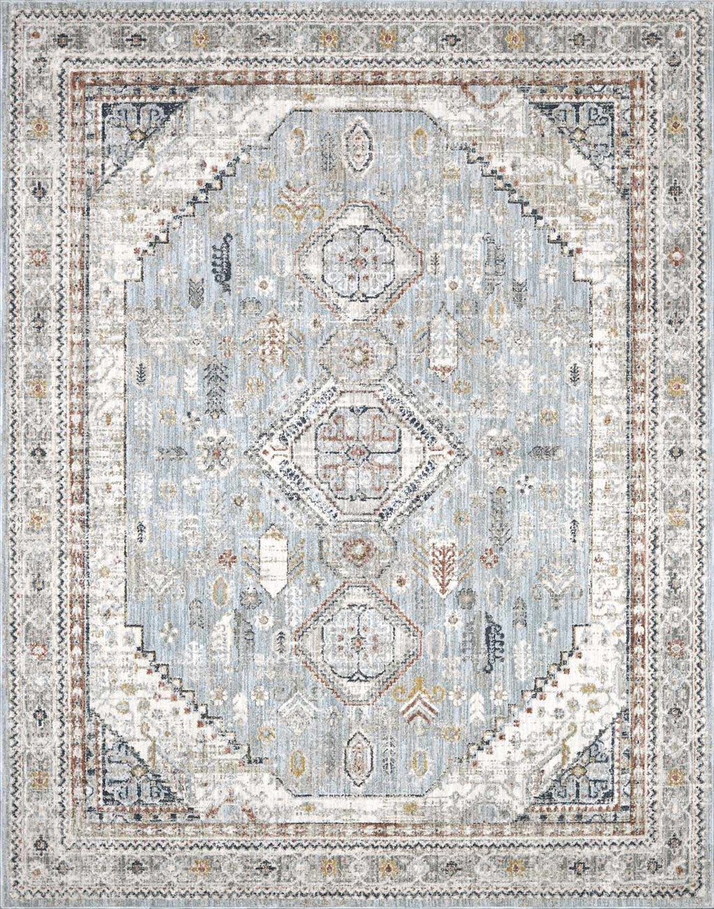 Kouta Gray Blue Area Rug - thewrightstore