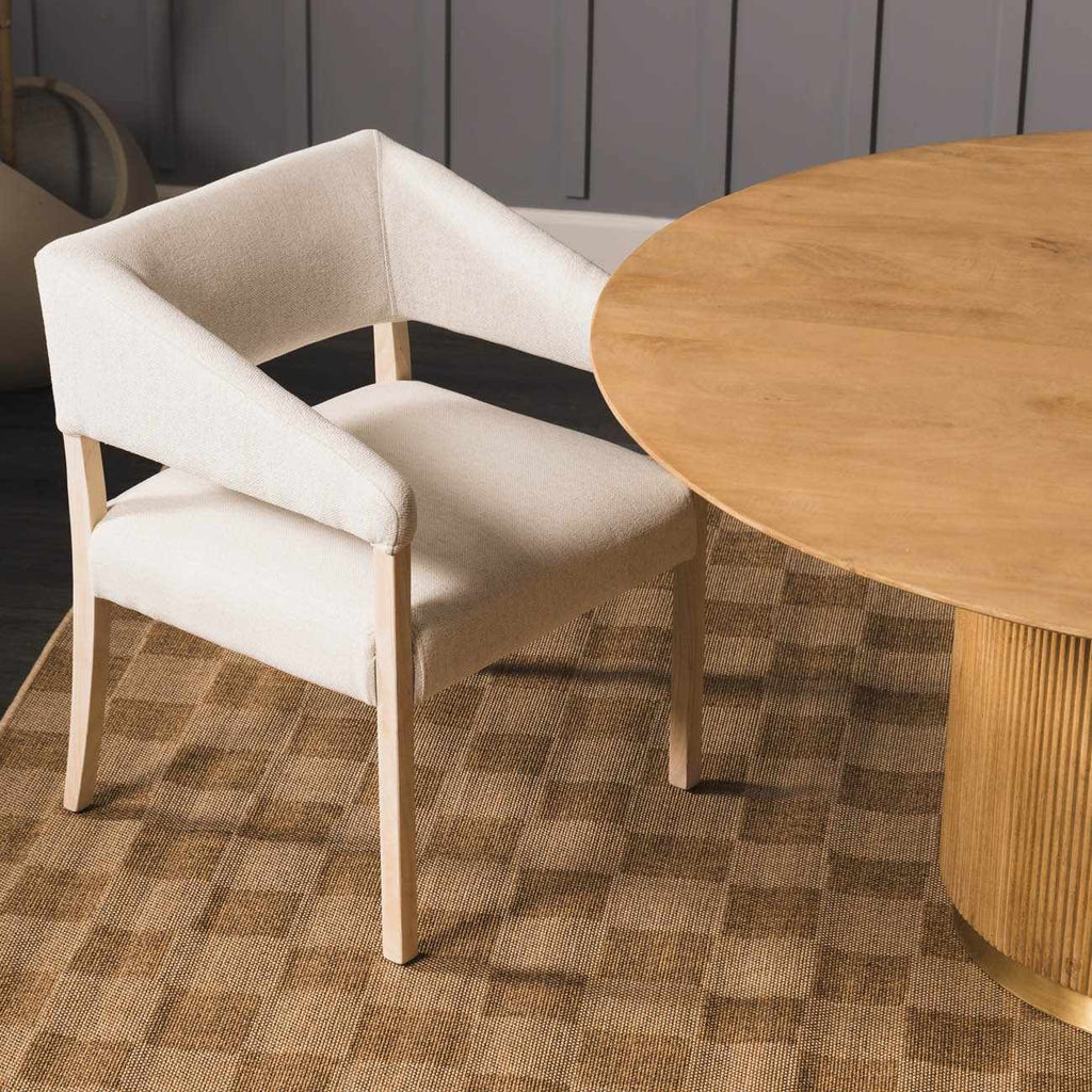Kuval Checkered Brown Rug - thewrightstore