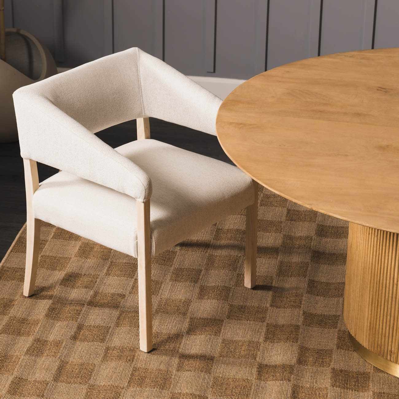 Kuval Checkered Brown Rug - thewrightstore