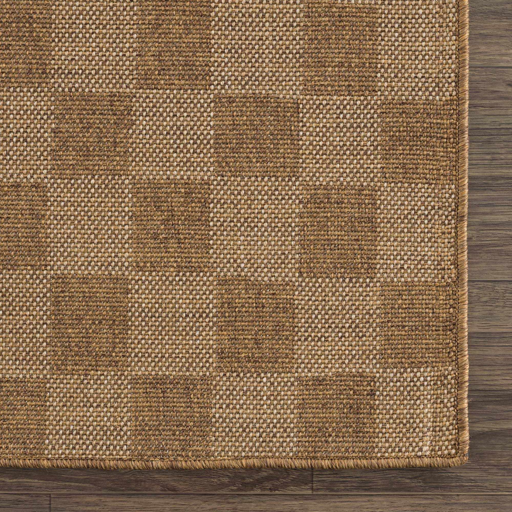 Kuval Checkered Brown Rug - thewrightstore