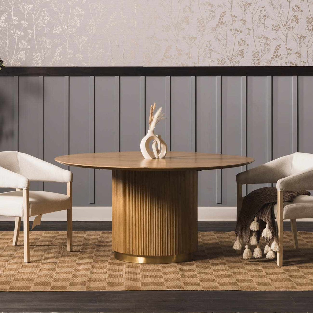 Kuval Checkered Brown Rug - thewrightstore