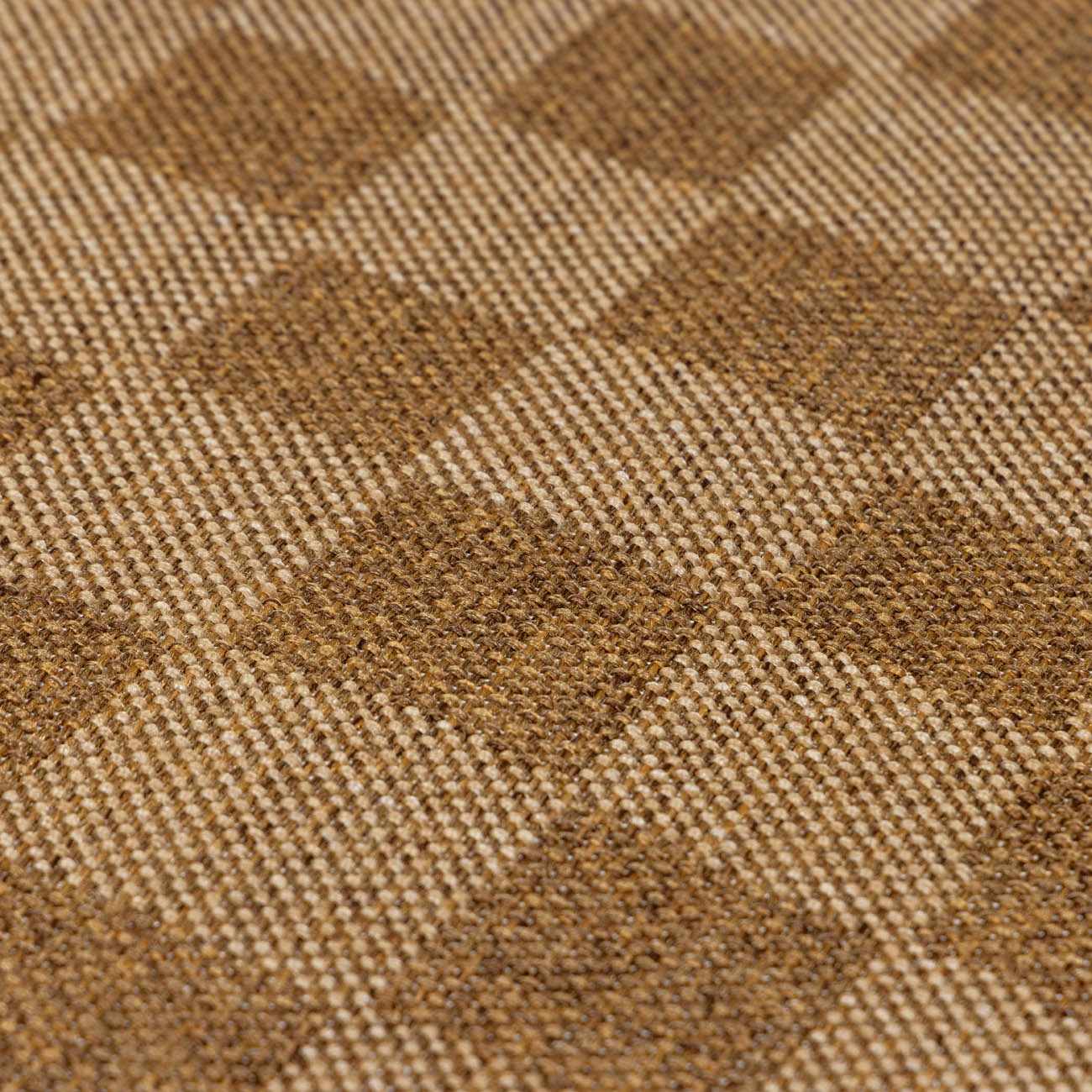 Kuval Checkered Brown Rug - thewrightstore