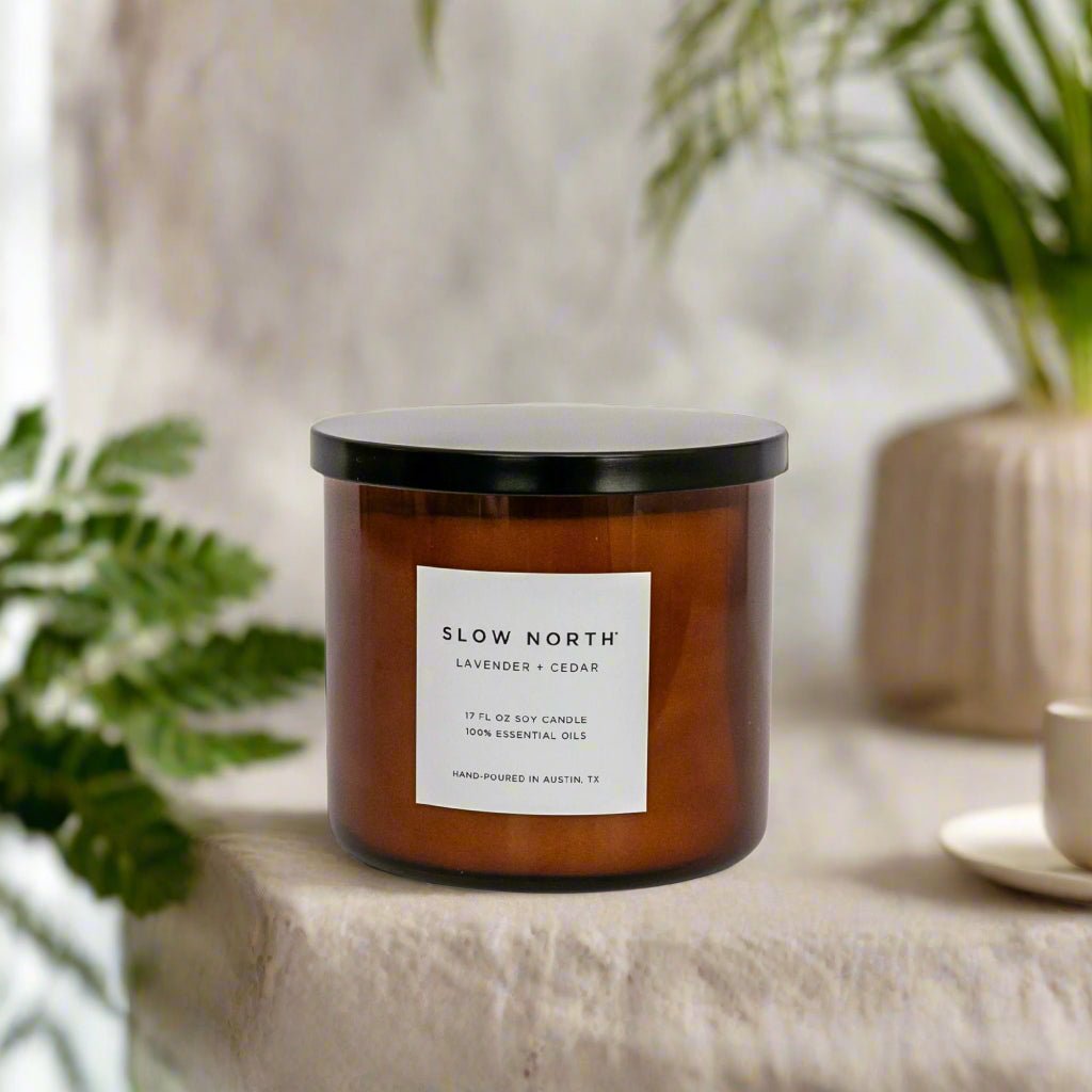 Lavender + Cedar - Signature 3 - Wick Candle - thewrightstore