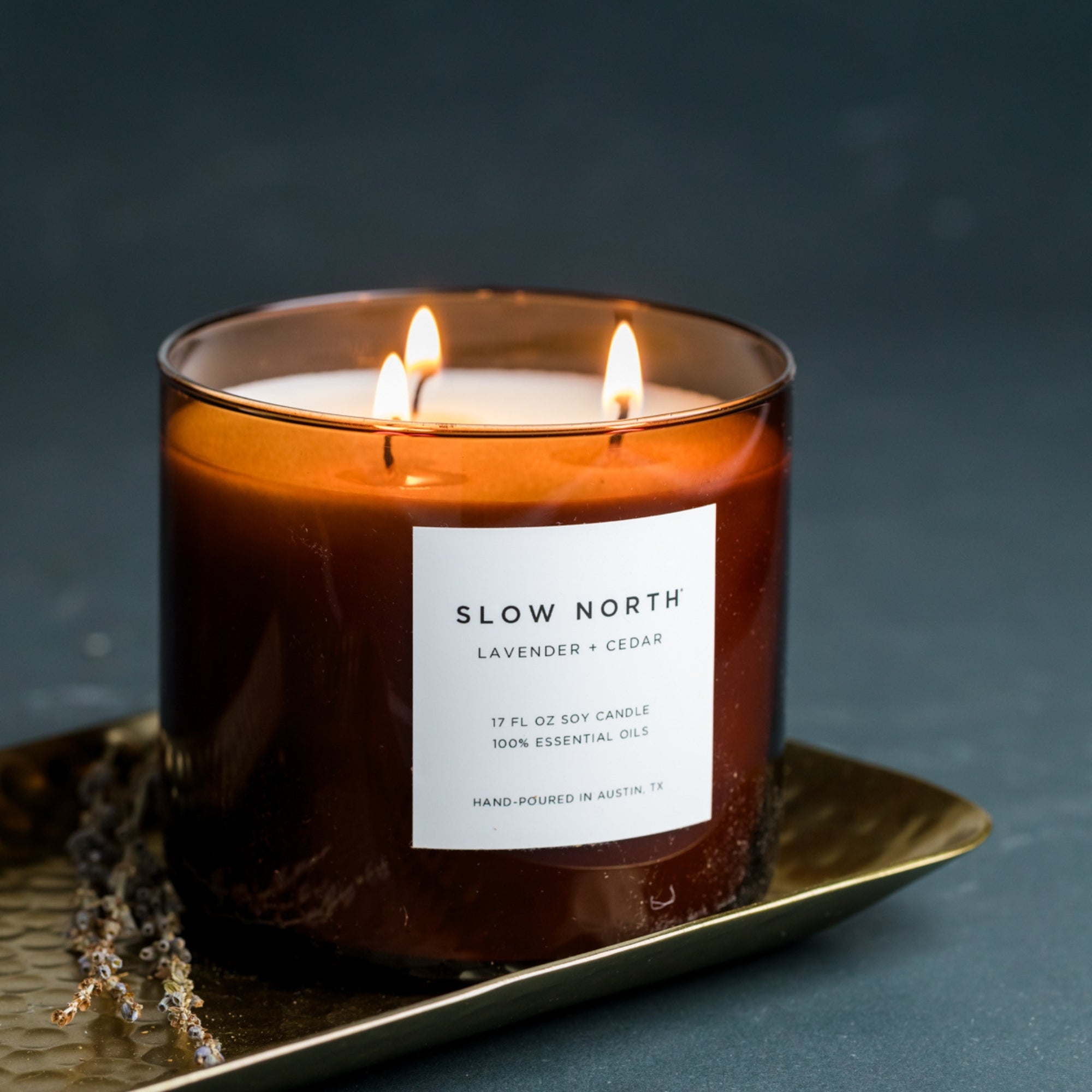 Lavender + Cedar - Signature 3 - Wick Candle - thewrightstore