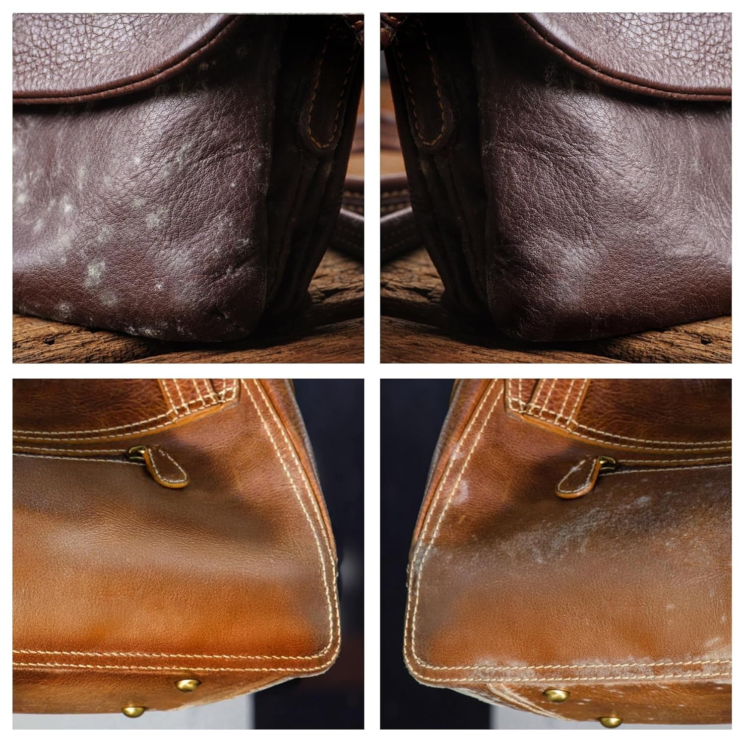 Leather Cleaner and Moisturizer Set for Vachetta Leather - Gently Cleans, Restores Shine, Softens, and Removes Stains and Light Scratches for All Luxury Brands - thewrightstore