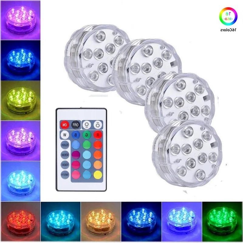 LED Swimming Pool Light for Outdoor Lighting IP68 Waterproof Underwater Hot Tub Spa Inflable Aquarium Removable Pool Accessories - thewrightstore